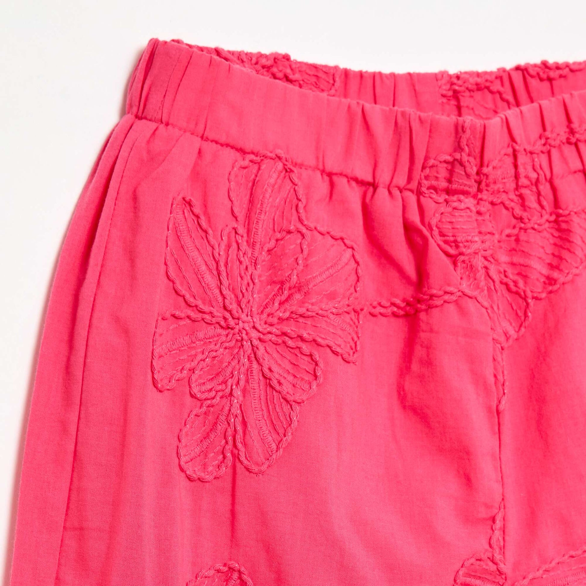 Pantalon large avec broderies ROSE