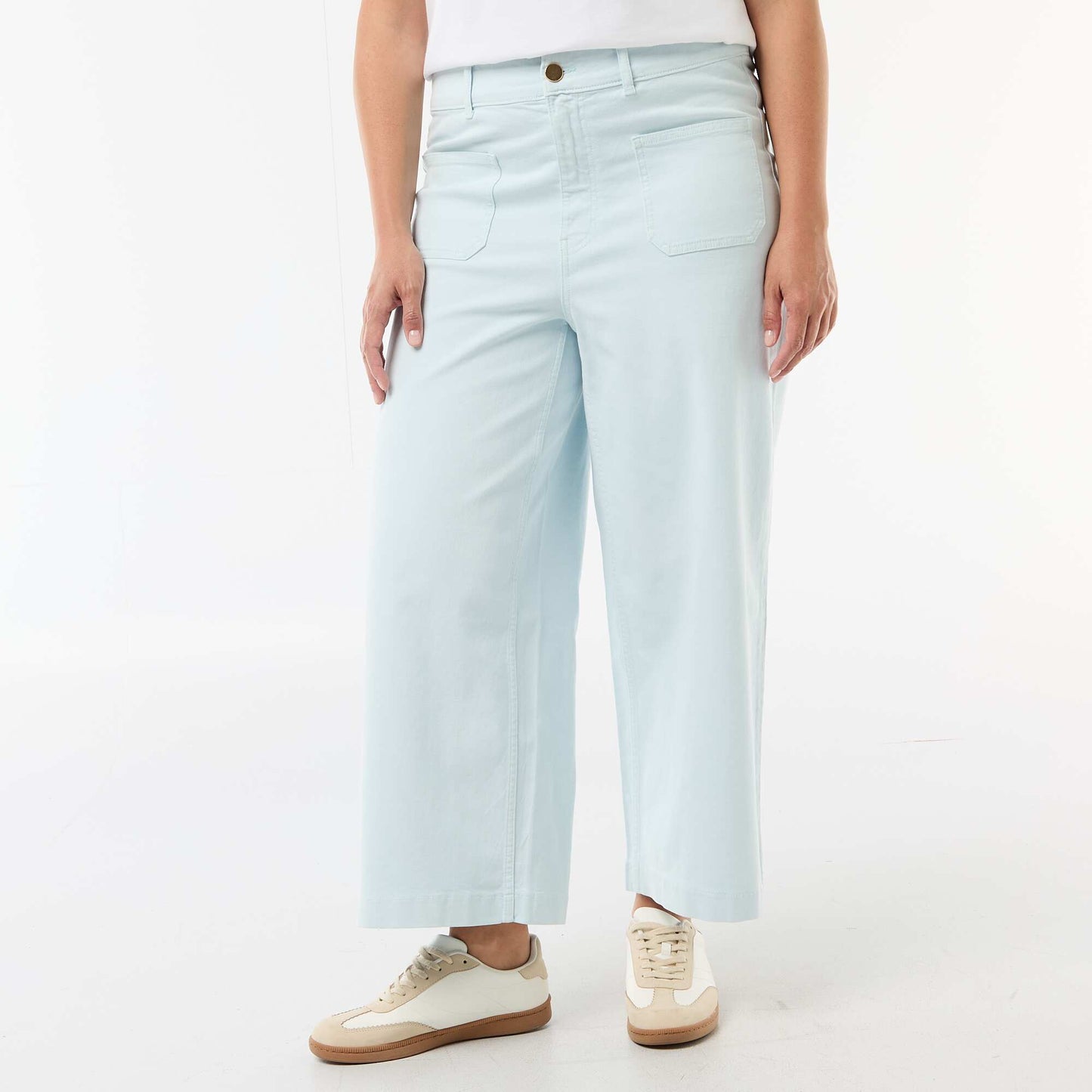Pantalon coupe large / wide leg taille standard BLEU CLAIR