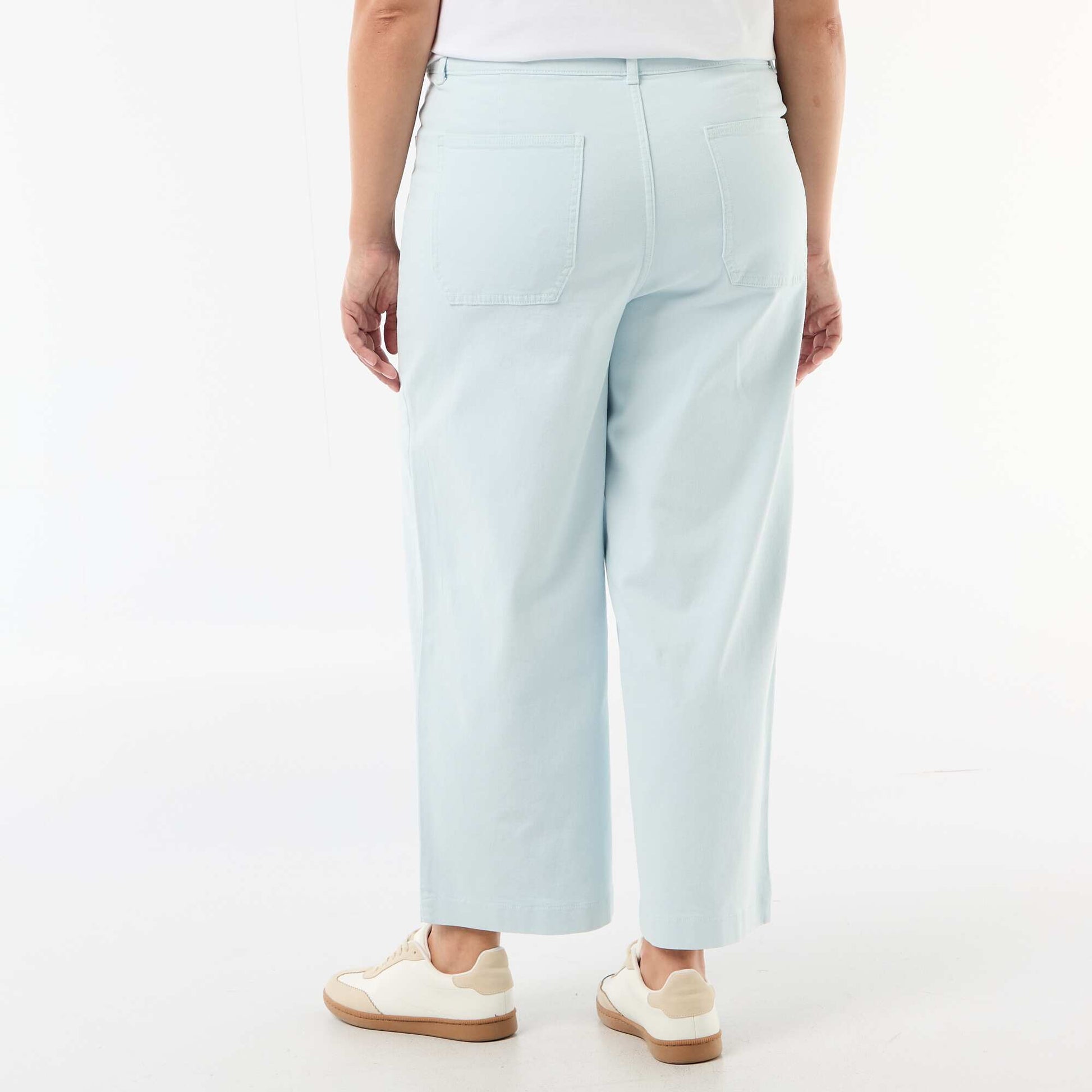 Pantalon coupe large / wide leg taille standard BLEU CLAIR