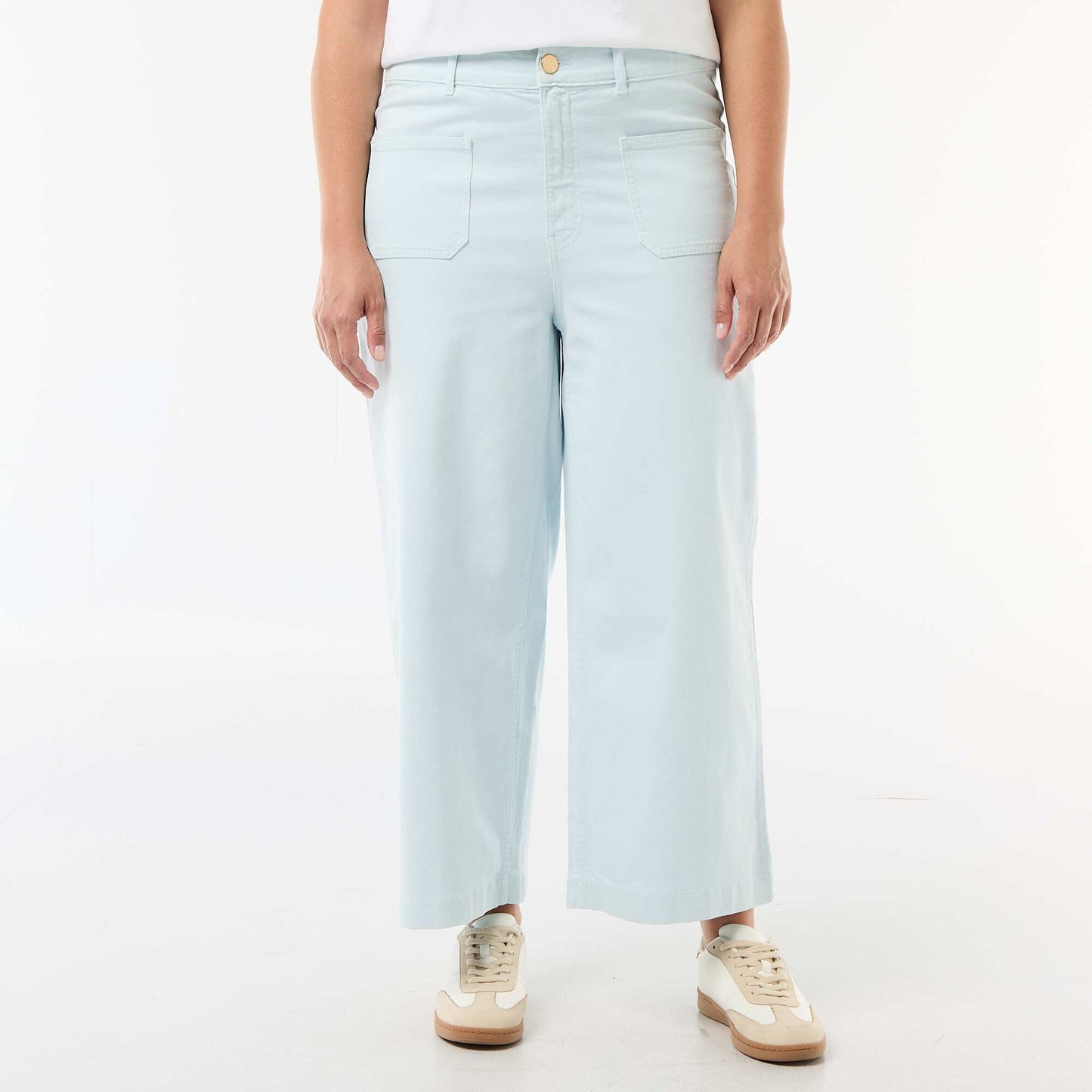 Pantalon coupe large / wide leg taille standard BLEU CLAIR