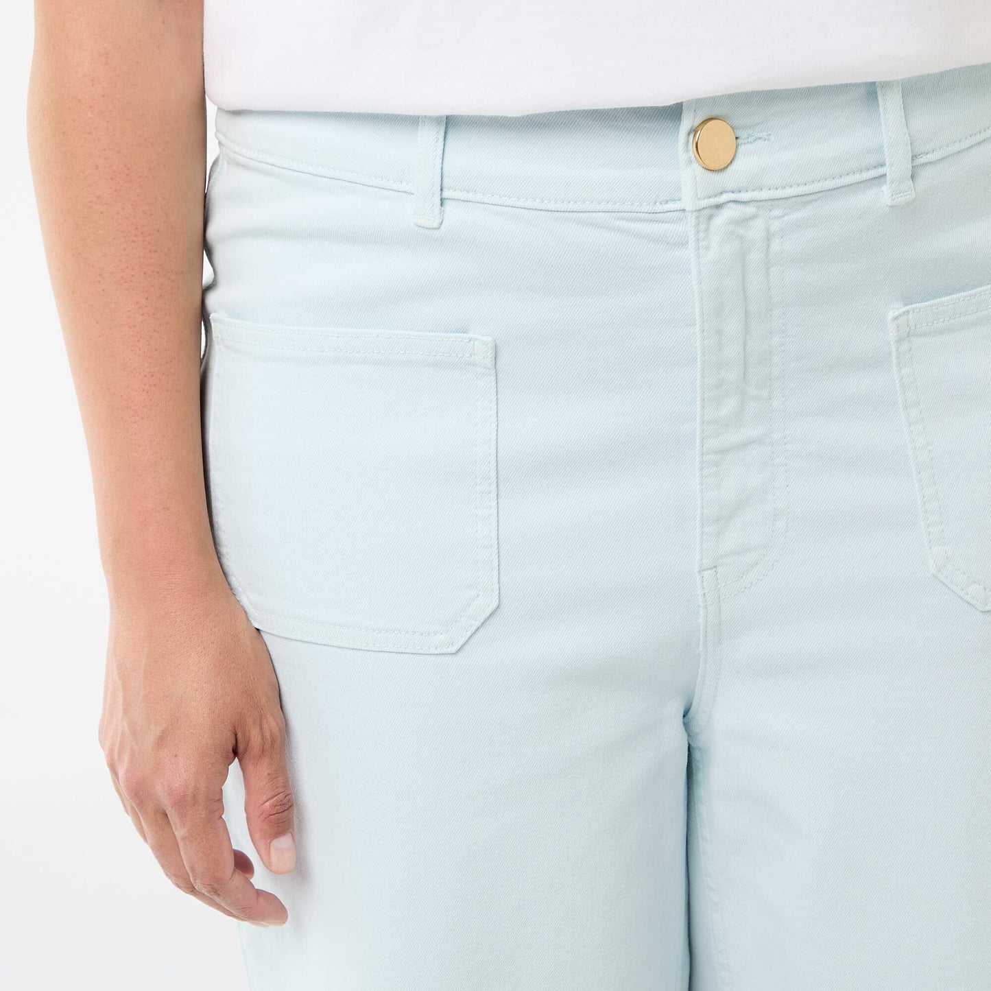 Pantalon coupe large / wide leg taille standard BLEU CLAIR