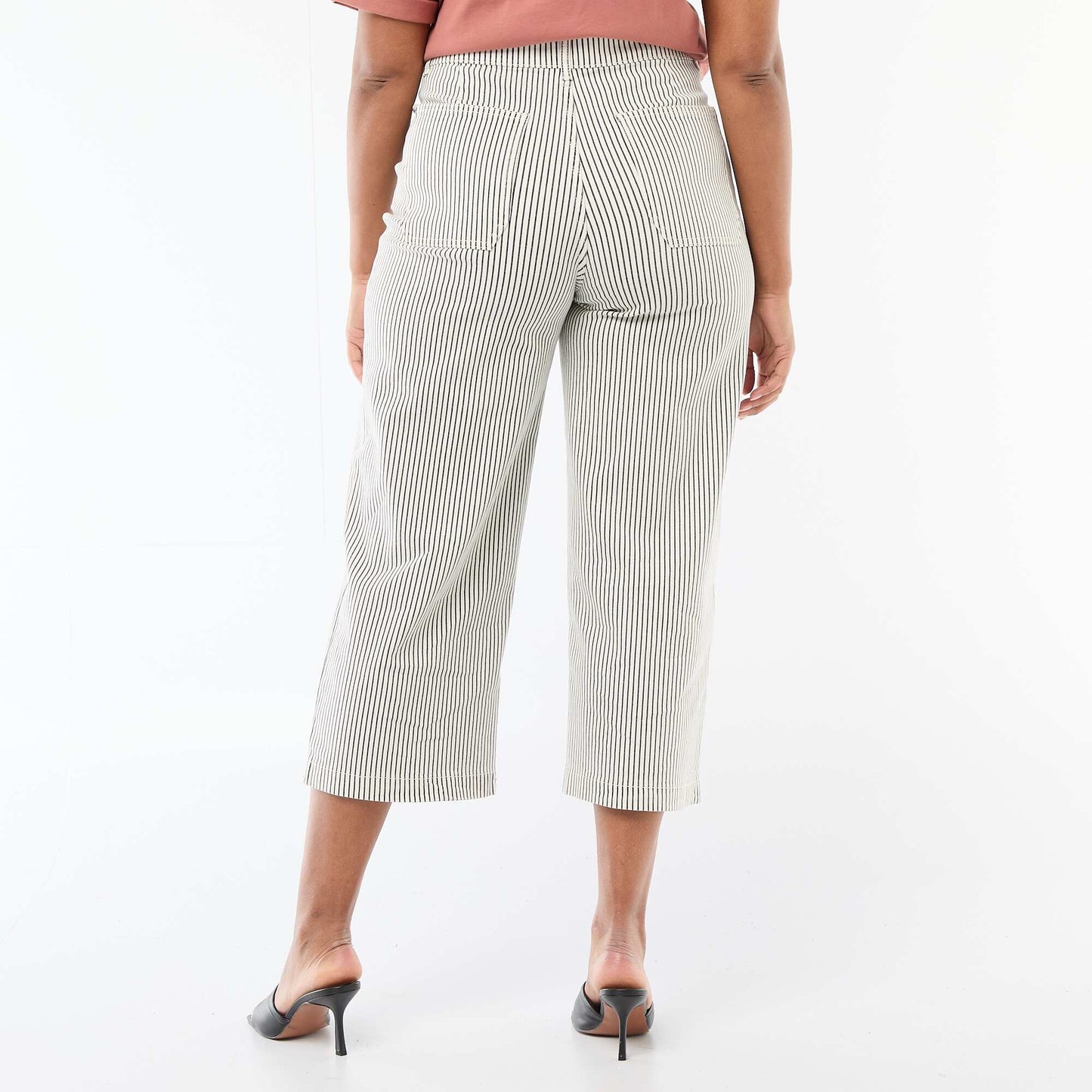 Pantalon coupe large / wide leg taille standard BLANC