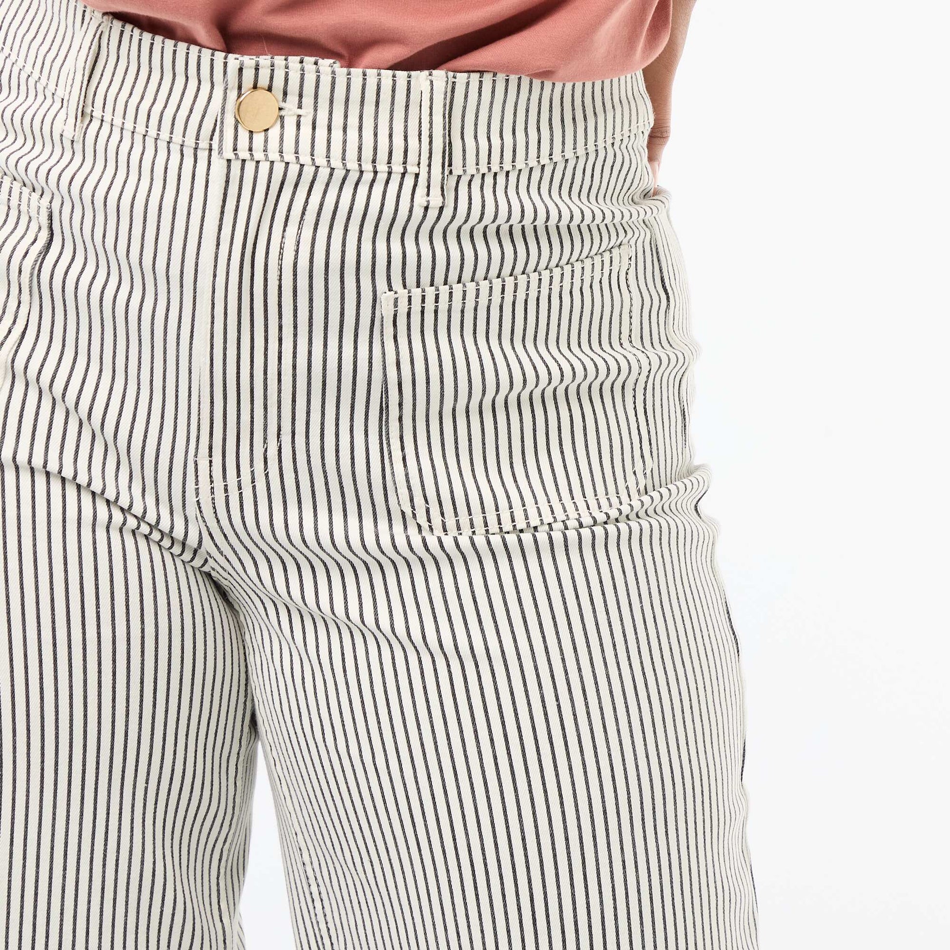Pantalon coupe large / wide leg taille standard BLANC