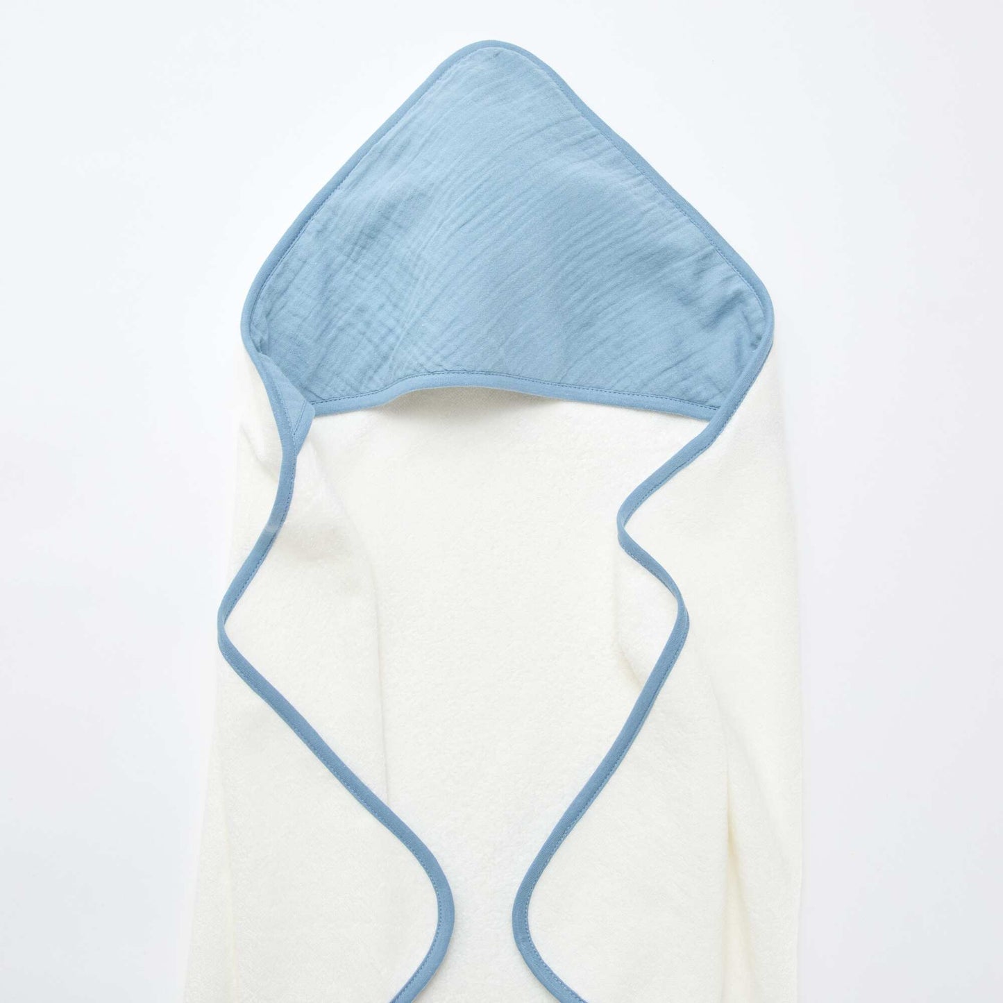 Cape de bain en coton 62 x 104 cm BLEU