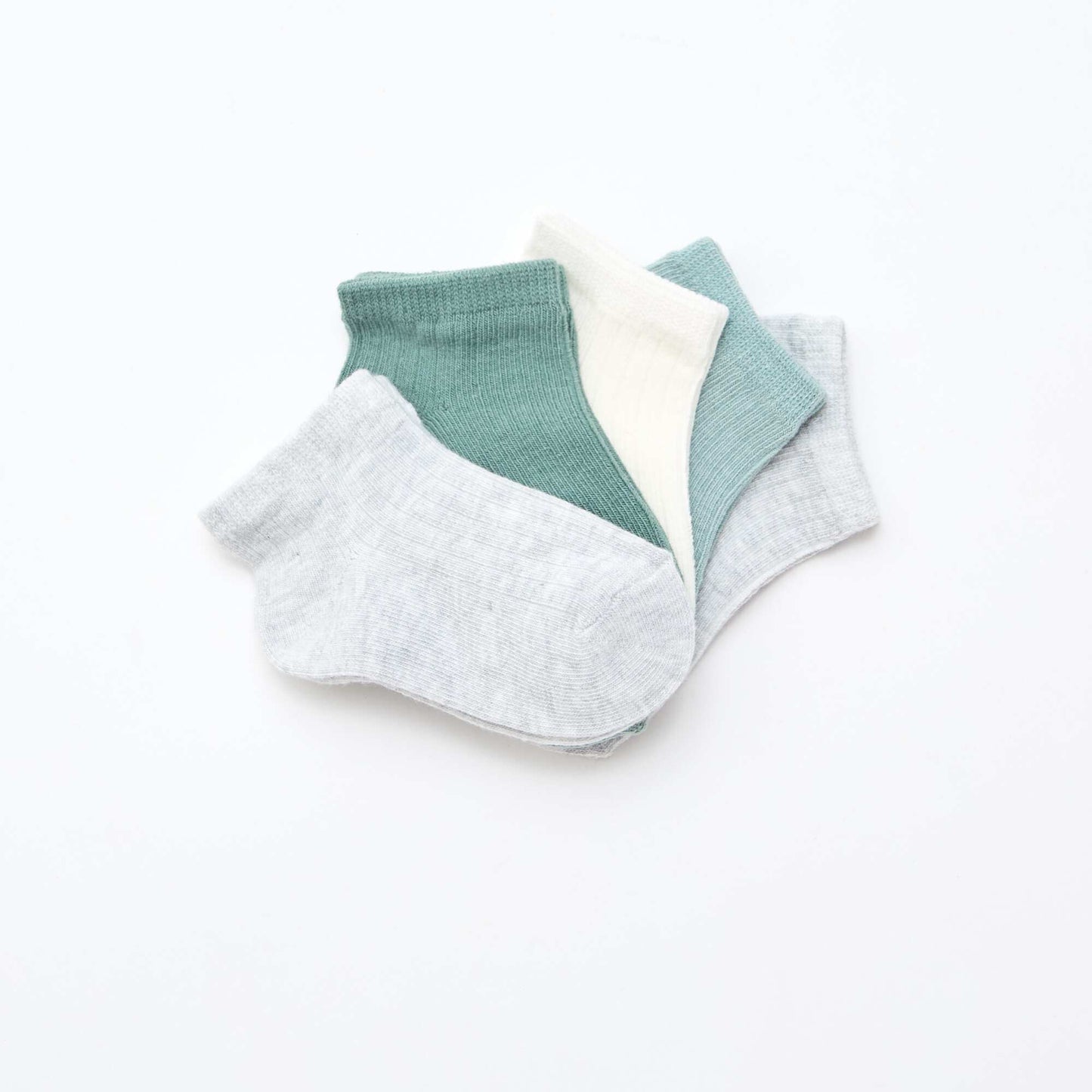 Lot de 5 paires de chaussettes en maille côtelée VERT