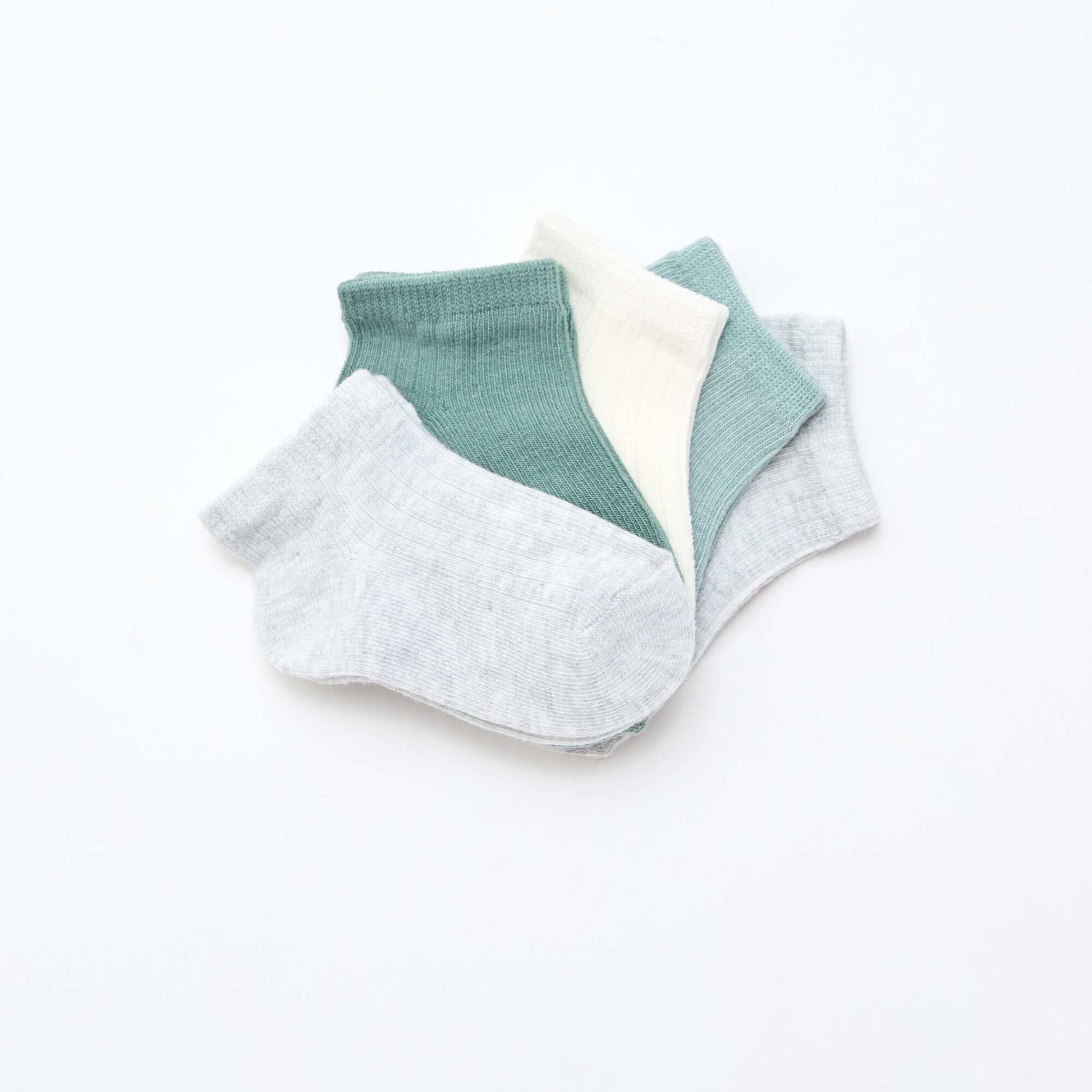 Lot de 5 paires de chaussettes en maille côtelée VERT