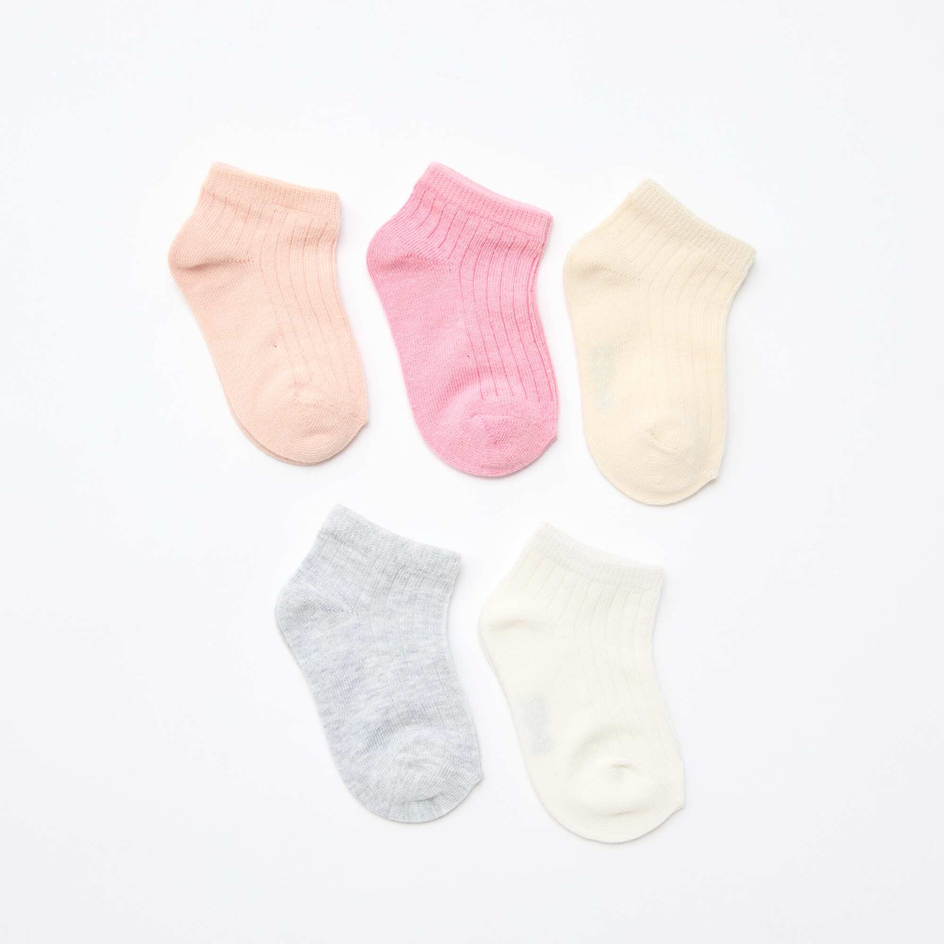 Lot de 5 paires de chaussettes en maille côtelée ORANGE