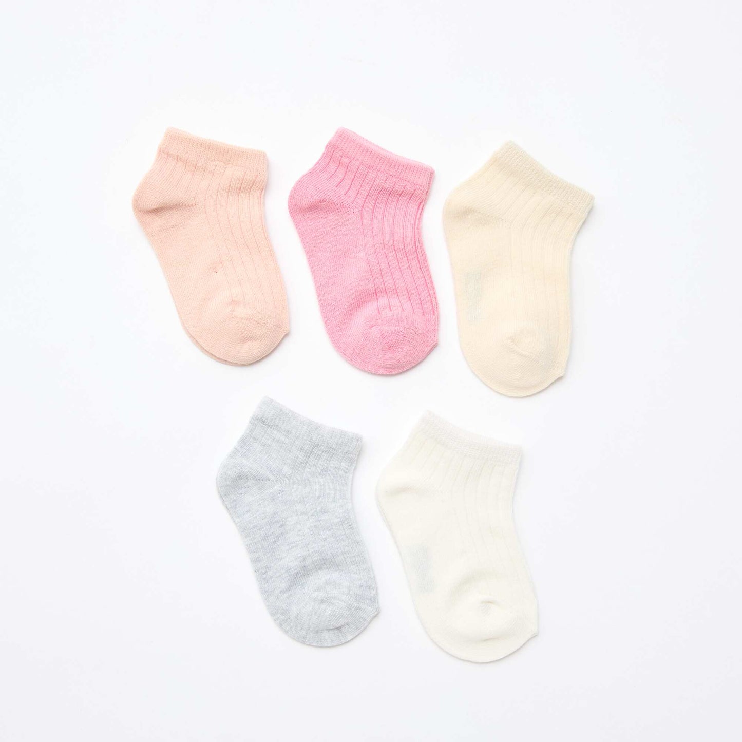 Lot de 5 paires de chaussettes en maille côtelée ORANGE