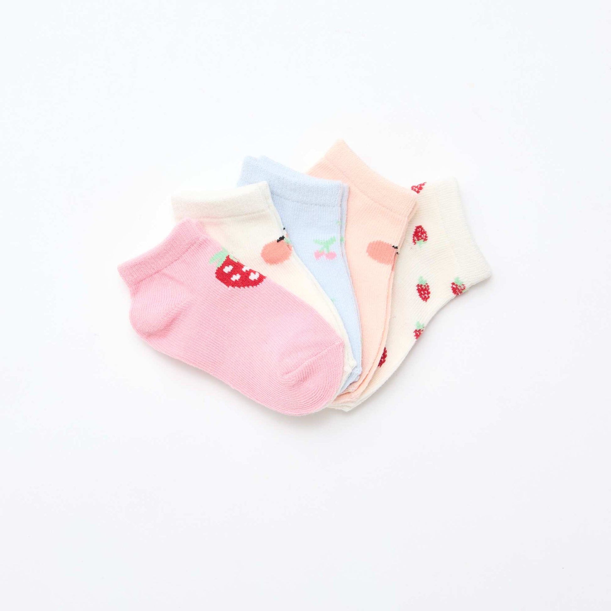- Lot de 5 paires de chaussettes invisibles ORANGE