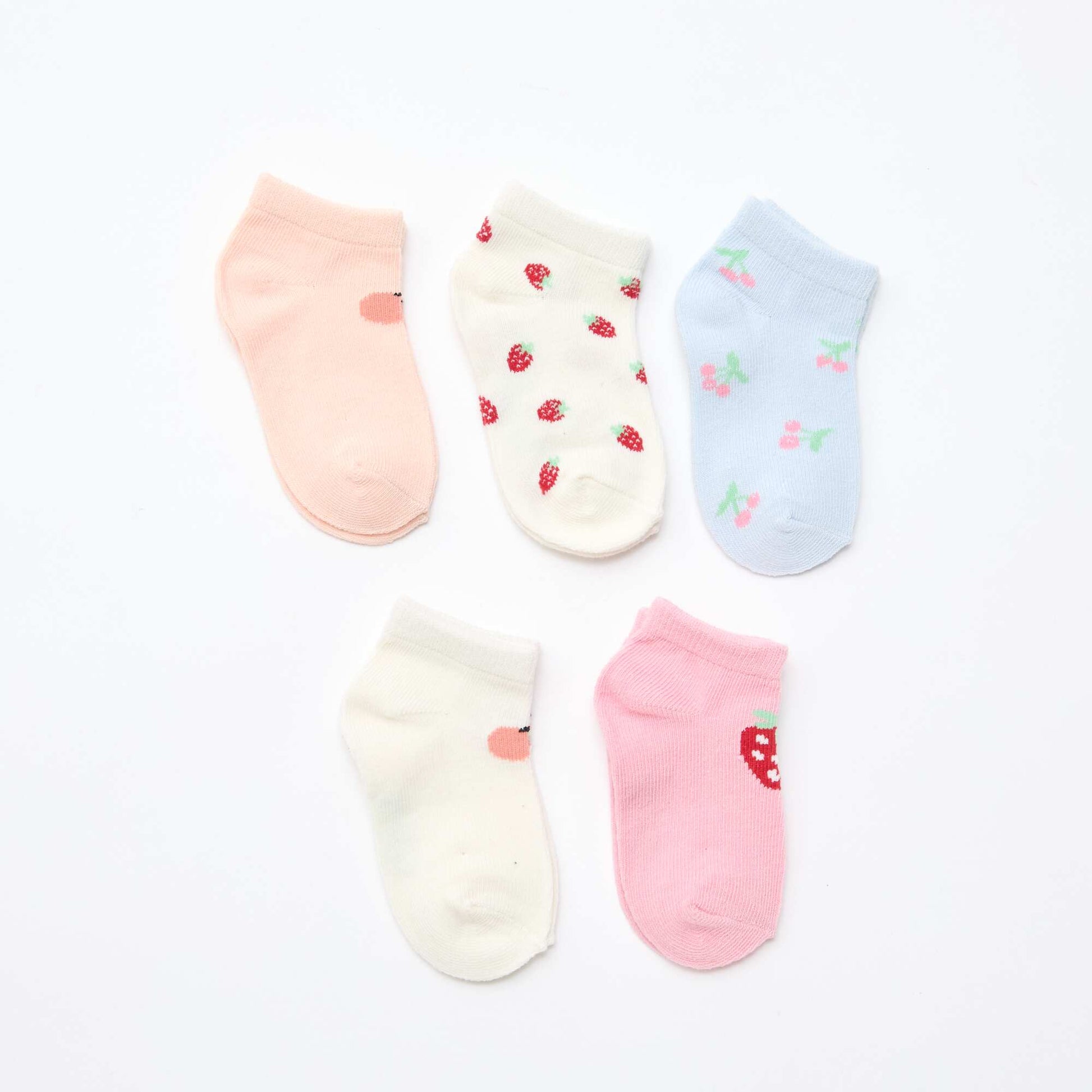 - Lot de 5 paires de chaussettes invisibles ORANGE