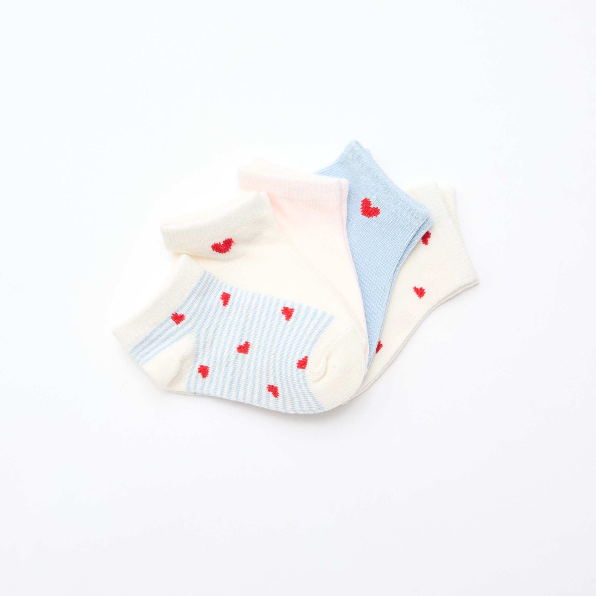 - Lot de 5 paires de chaussettes invisibles BLEU