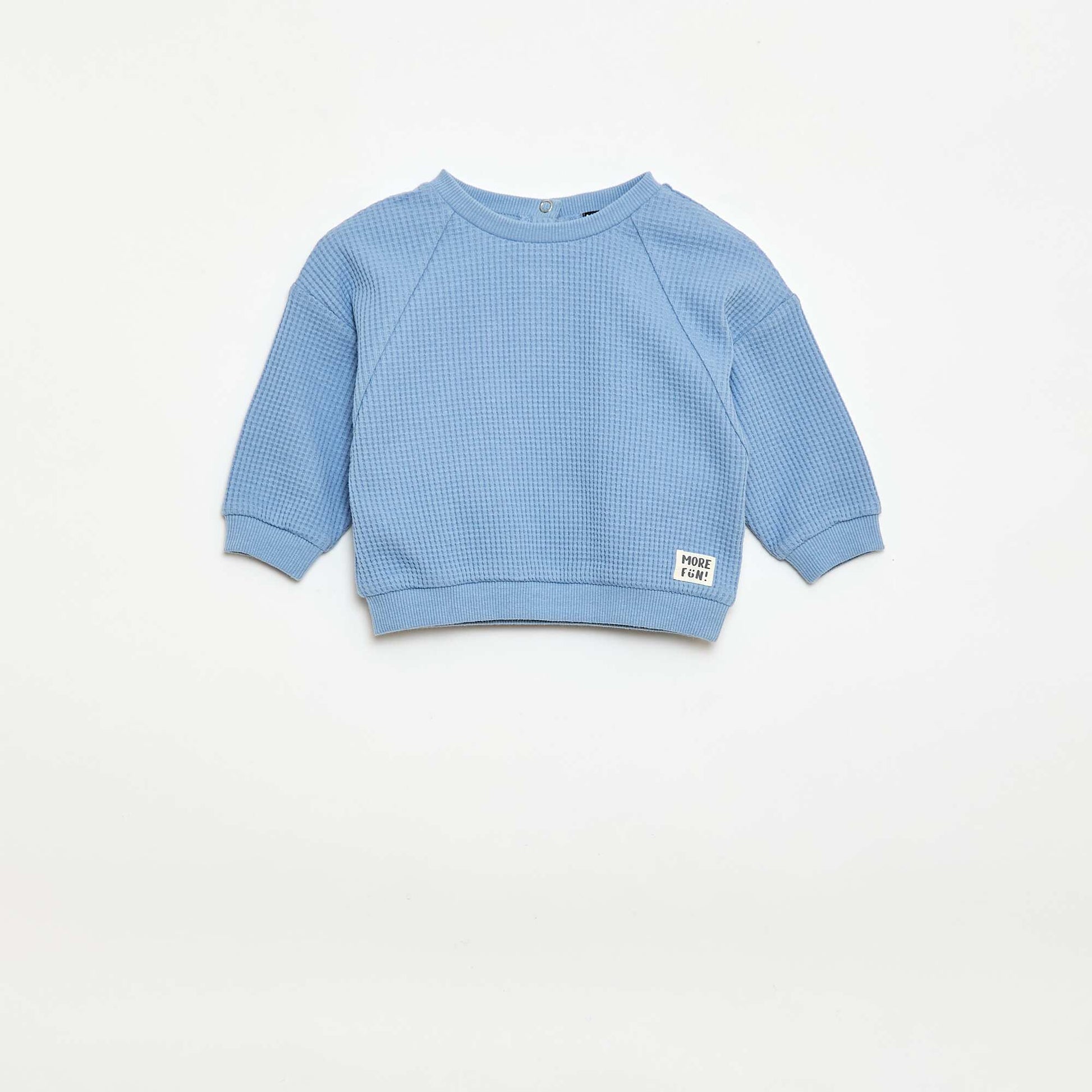 Ensemble sweat + pantalon en nid d'abeilles - 2 pièces BLEU