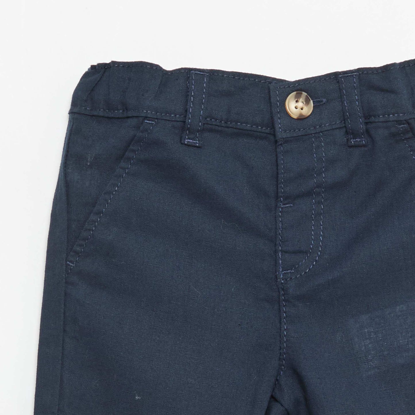 Ensemble de cérémonie 4 pièces en coton et lin BLEU