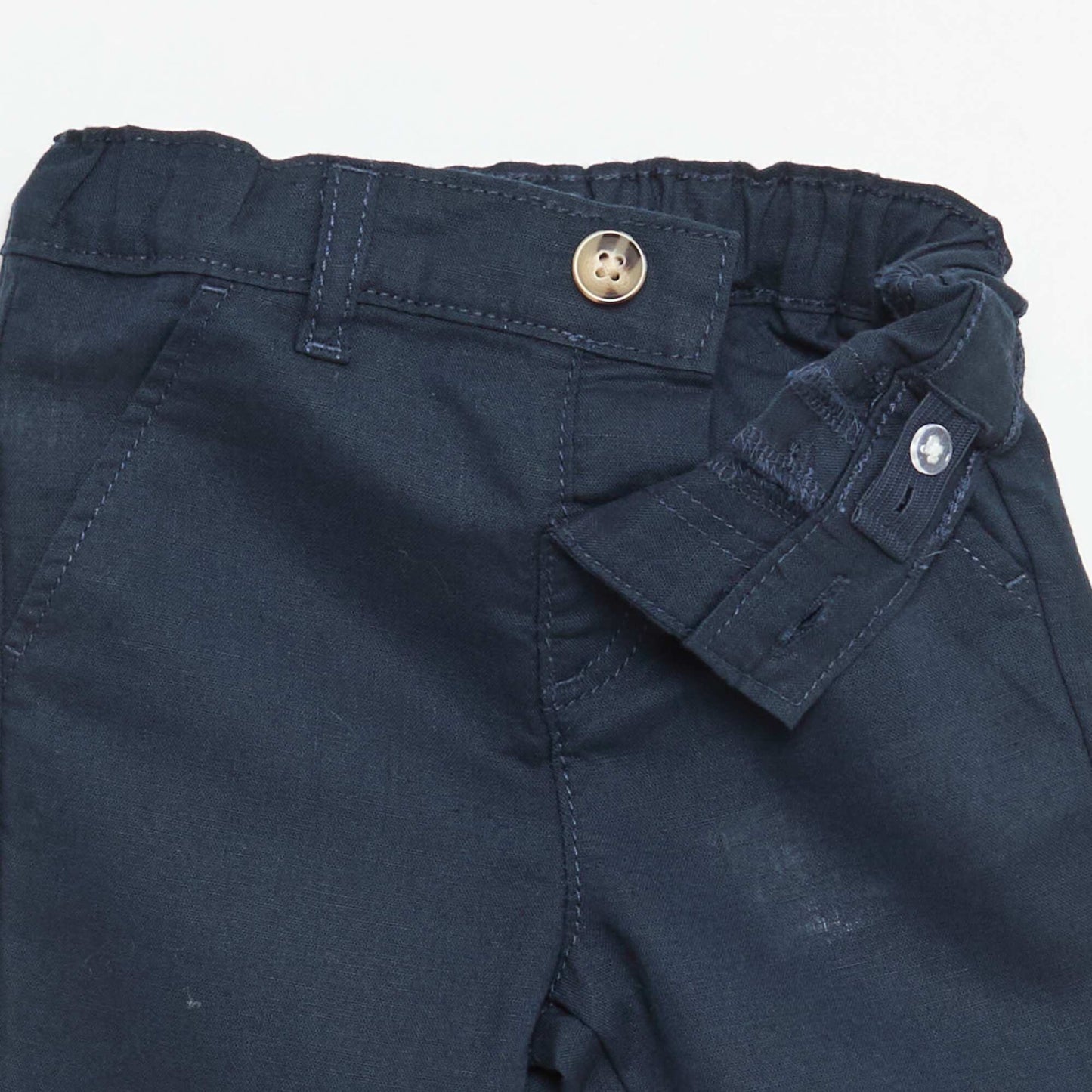 Ensemble de cérémonie 4 pièces en coton et lin BLEU