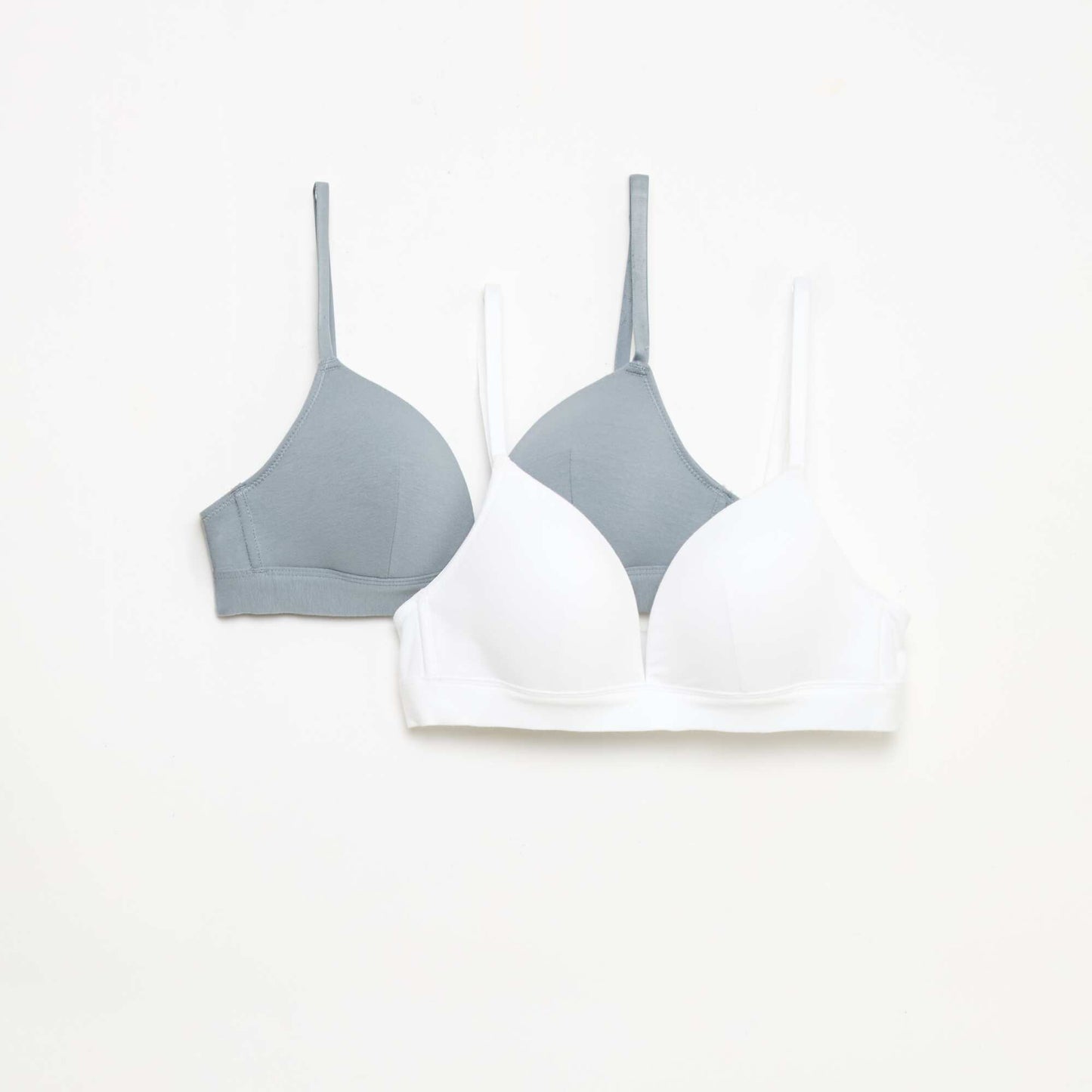 Lot de 2 soutiens-gorge en coton BLEU