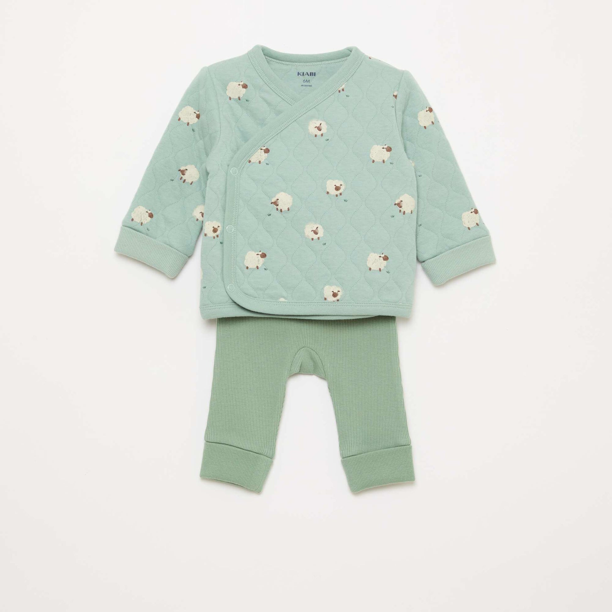 Ensemble gilet cache-cœur + legging - 2 pièces BLEU
