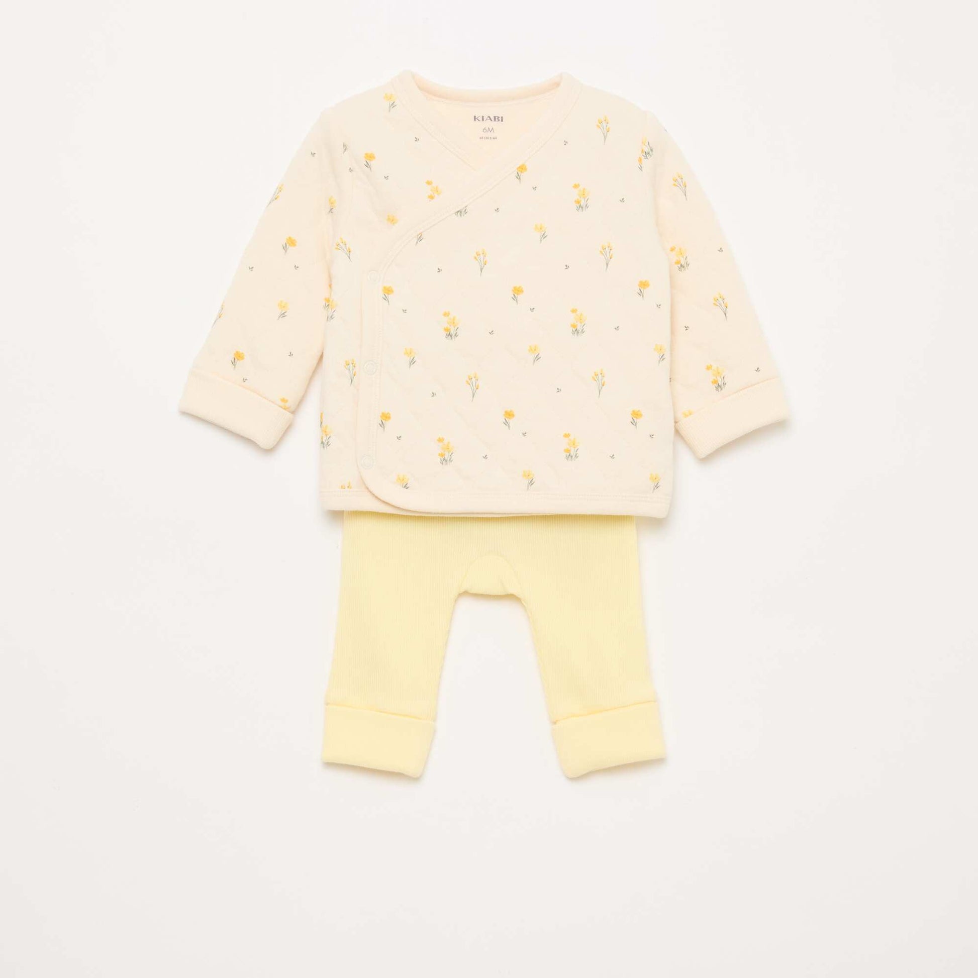 Ensemble gilet cache-cœur + legging - 2 pièces BLANC