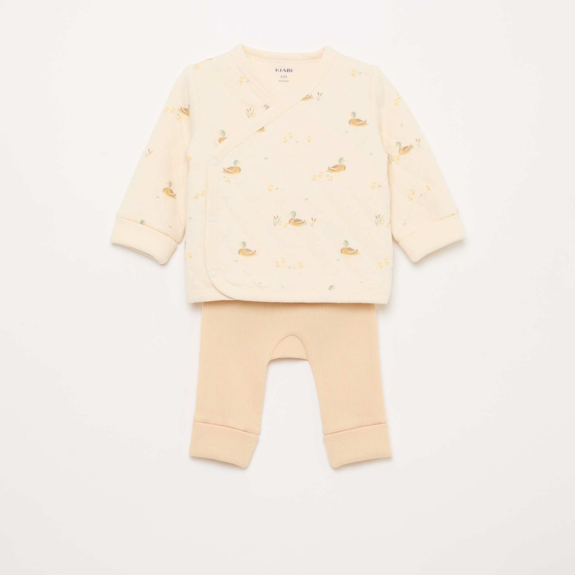 Ensemble gilet cache-cœur + legging - 2 pièces BLANC