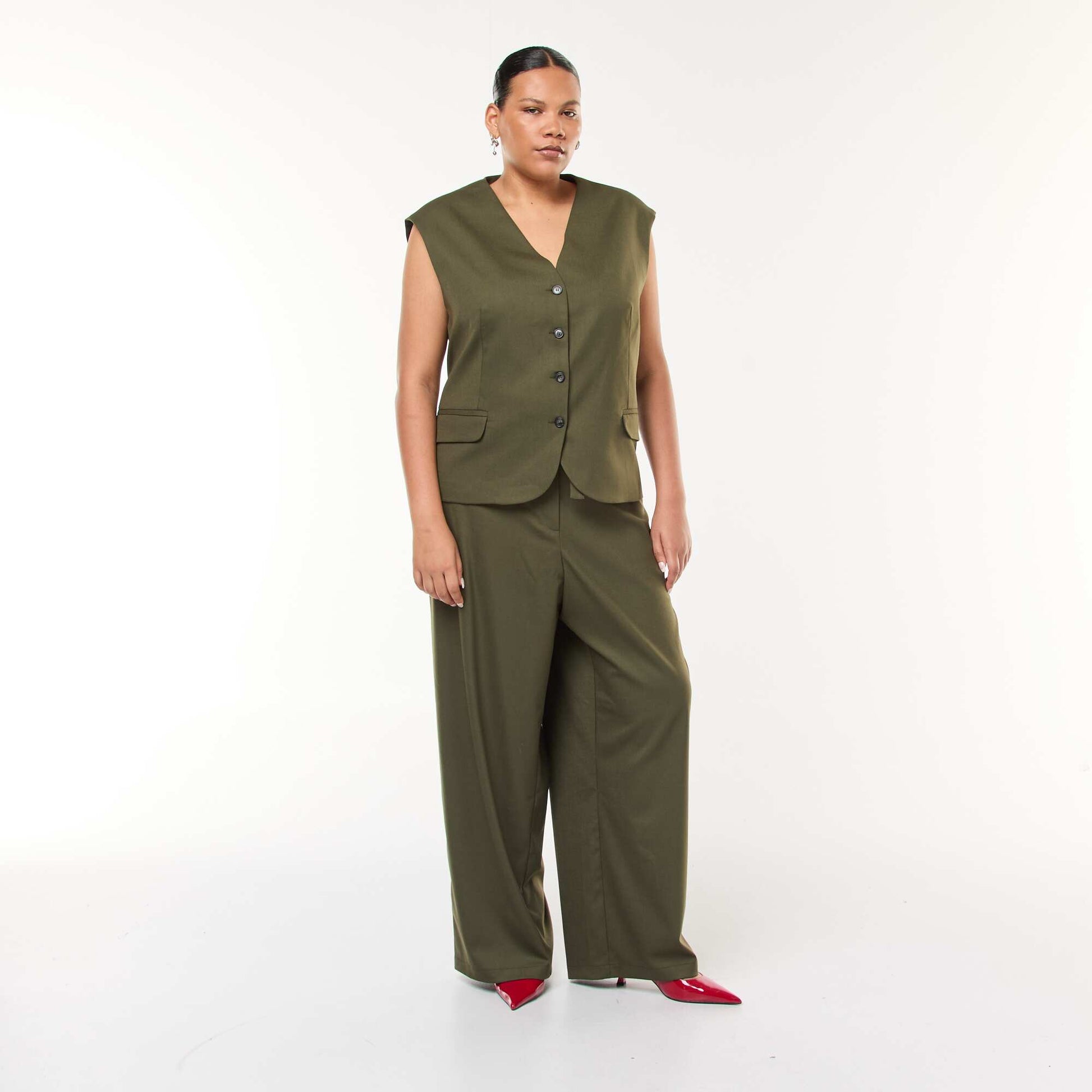 Veste de costume sans manches KAKI