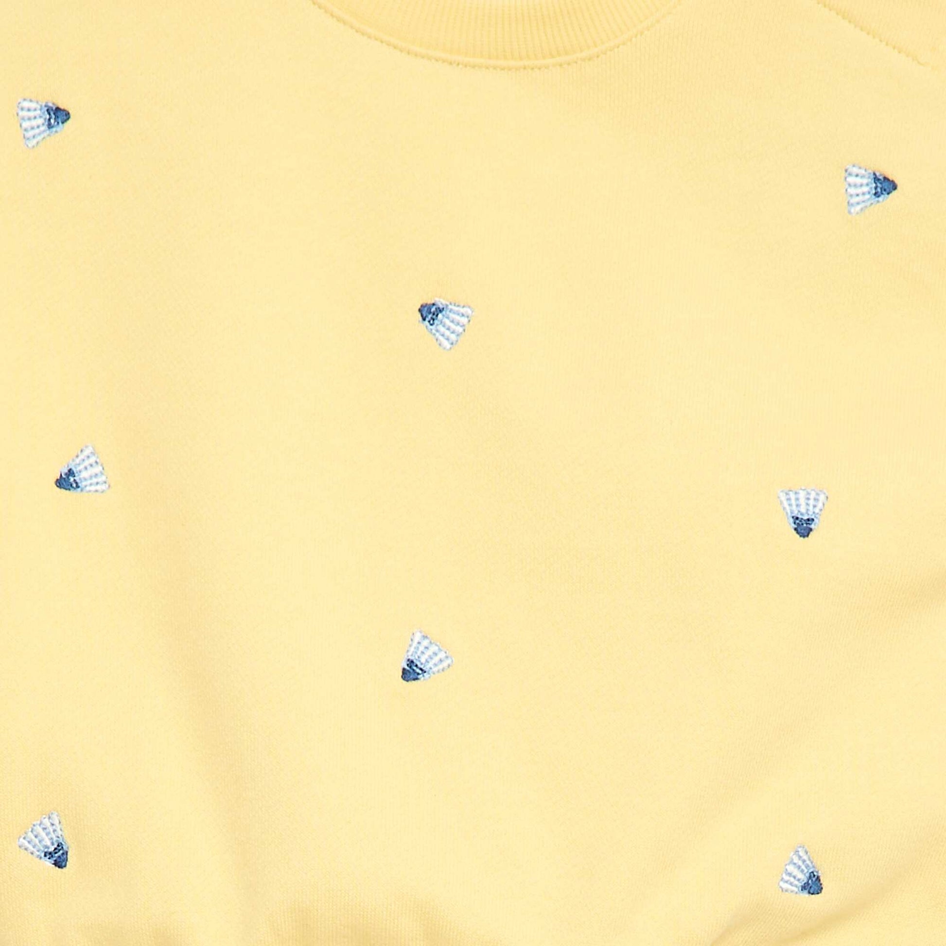 Sweat-shirt manches longues JAUNE