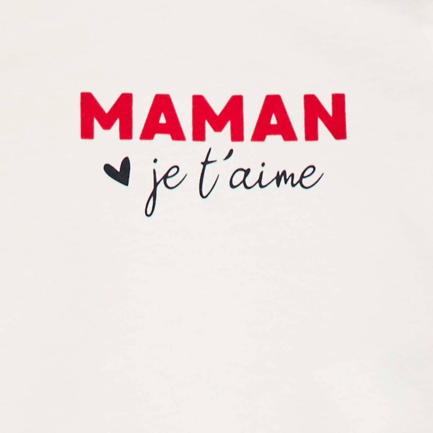 T-shirt à manches courtes avec imprimé 'Maman' BLANC