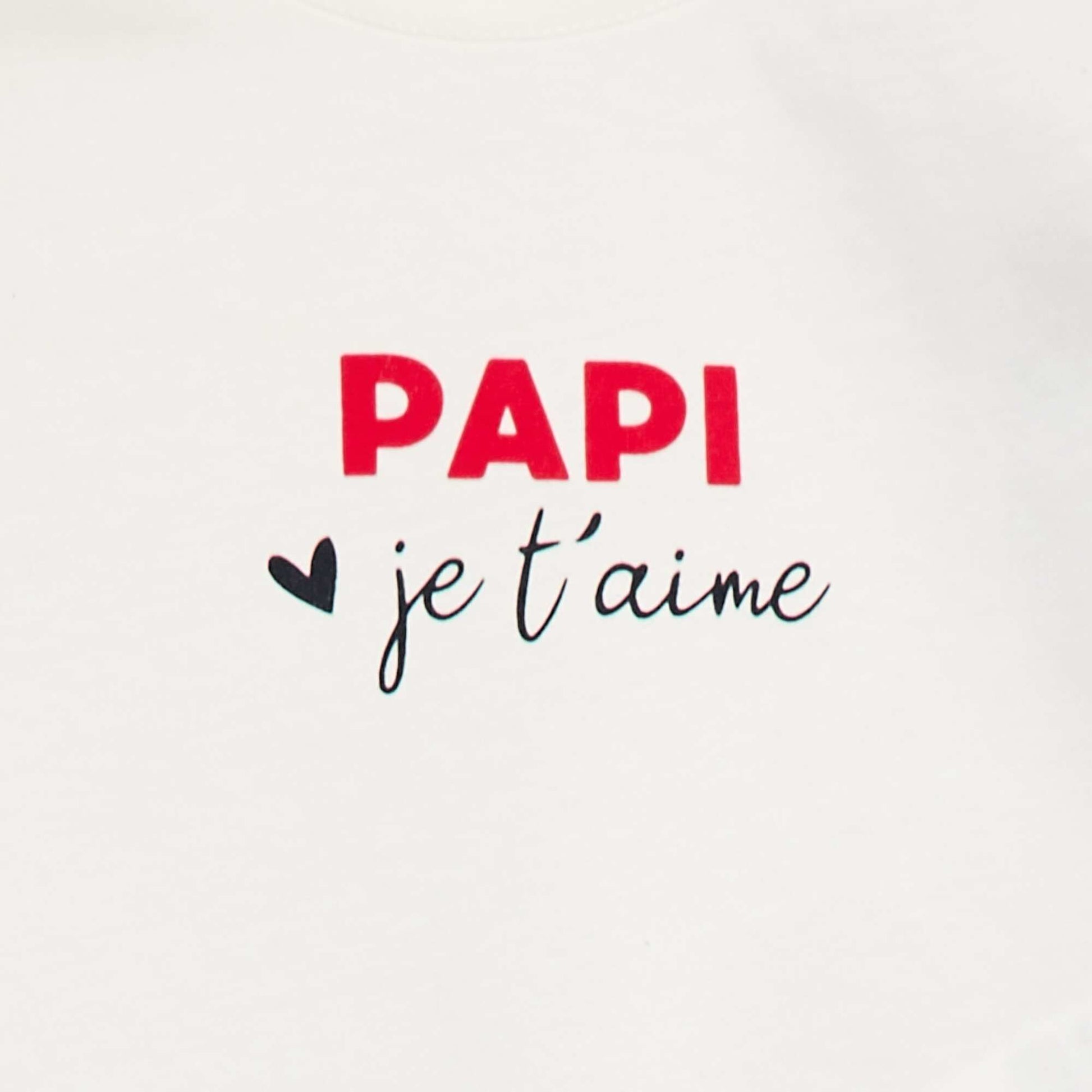 T-shirt à manches courtes avec imprimé 'Papi' BLANC