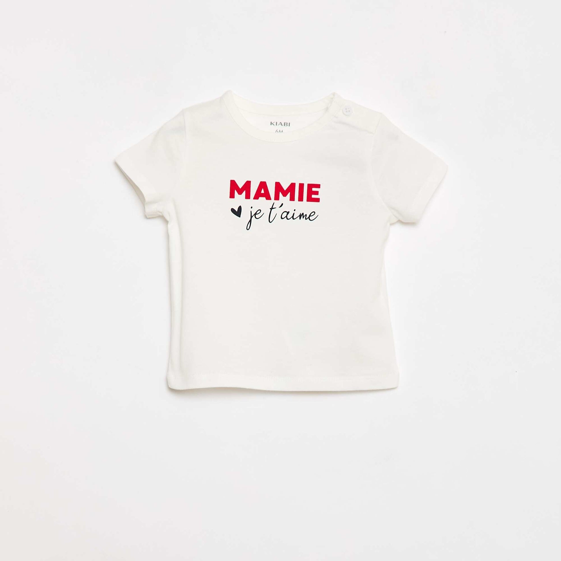 T-shirt à manches courtes avec imprimé 'Mami' BLANC