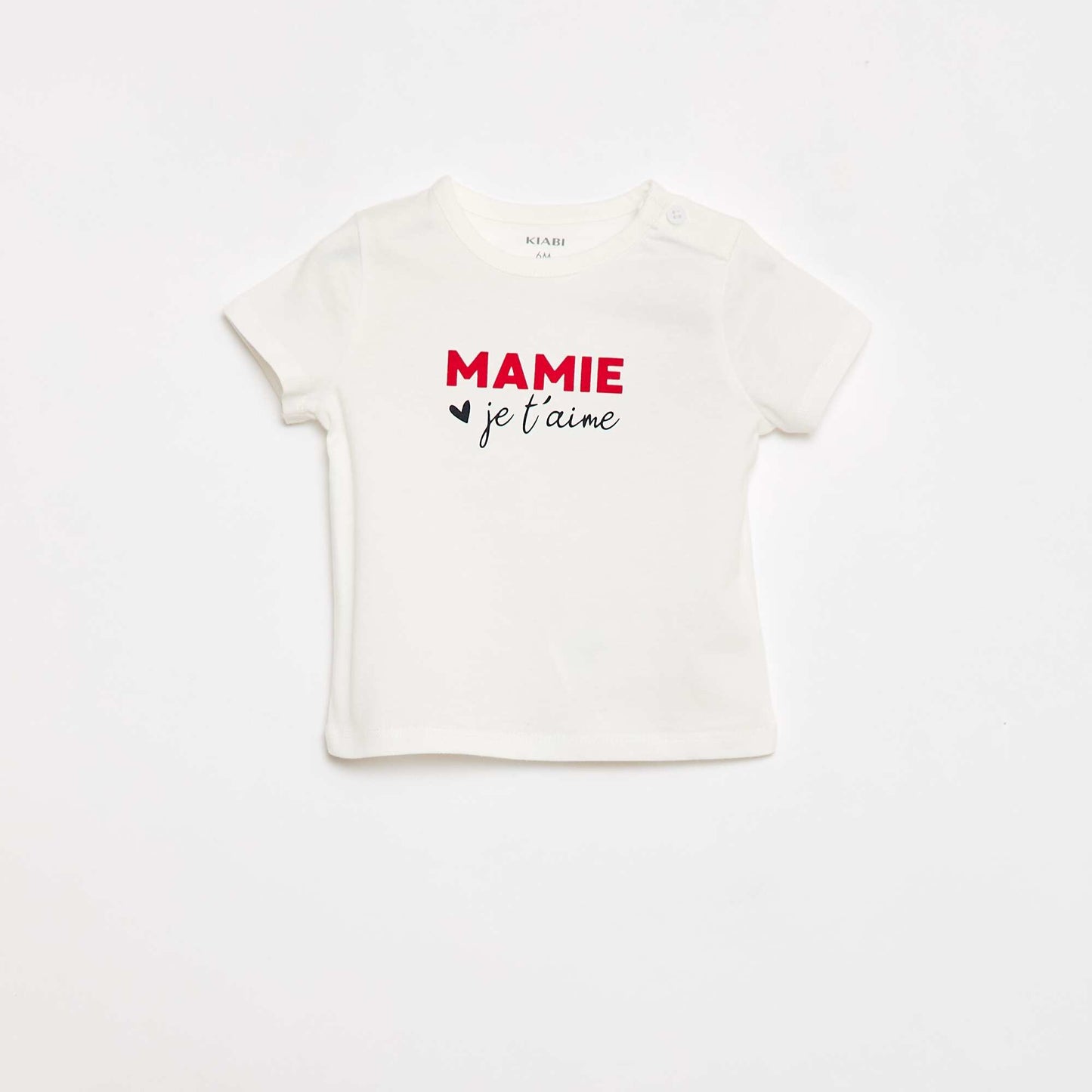 T-shirt à manches courtes avec imprimé 'Mami' BLANC
