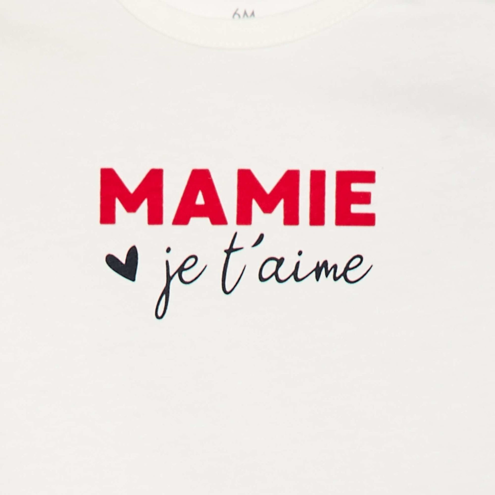 T-shirt à manches courtes avec imprimé 'Mami' BLANC