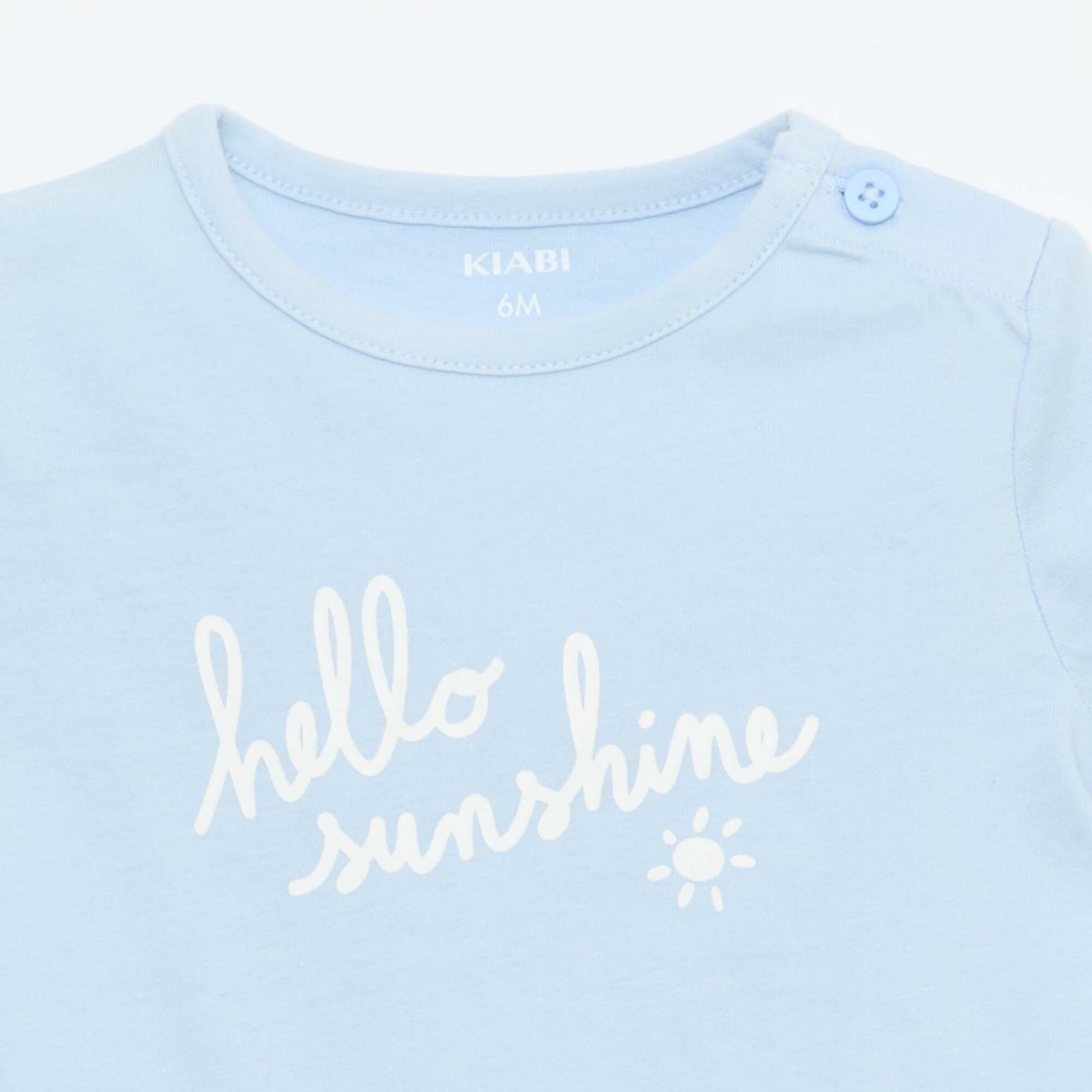 T-shirt à manches courtes imprimé BLEU