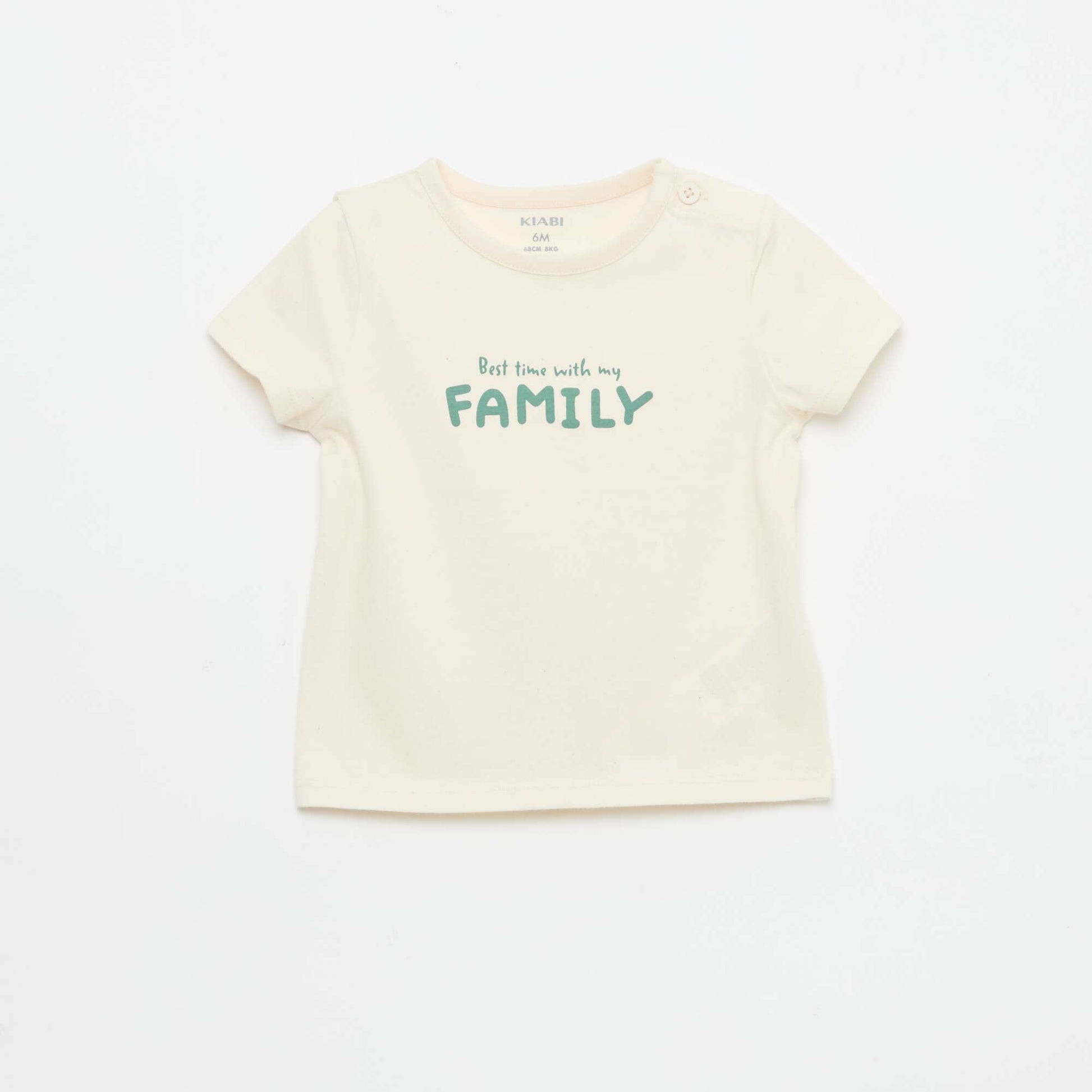 T-shirt à manches courtes imprimé BLANC