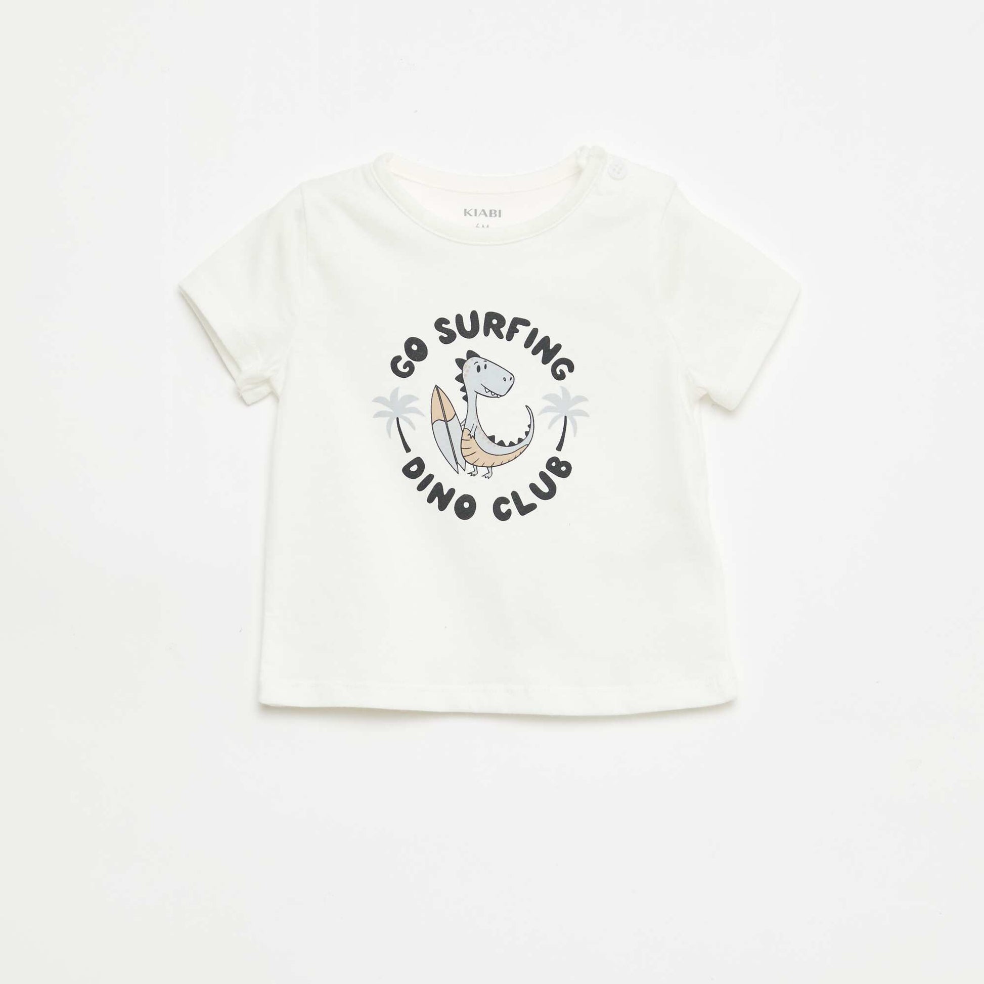 T-shirt à manches courtes en jersey de coton BLANC