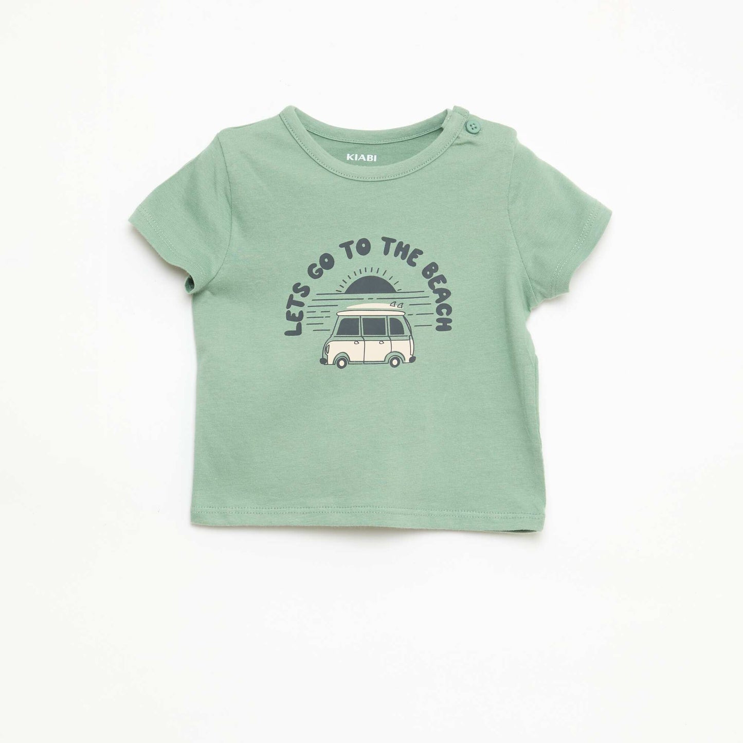 T-shirt à manches courtes en jersey de coton VERT