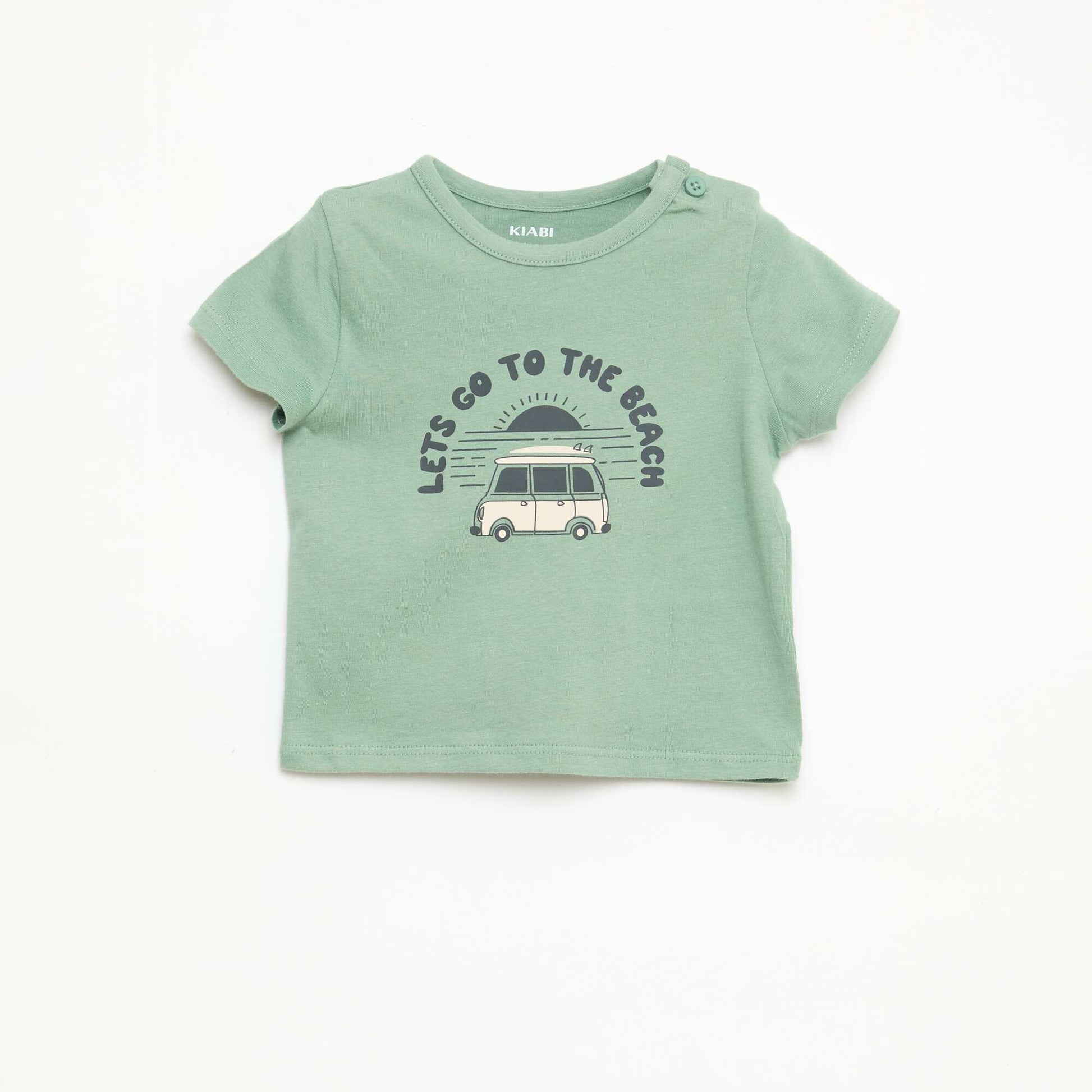 T-shirt à manches courtes en jersey de coton VERT