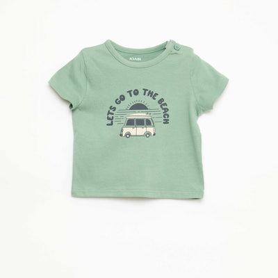 T-shirt à manches courtes en jersey de coton VERT