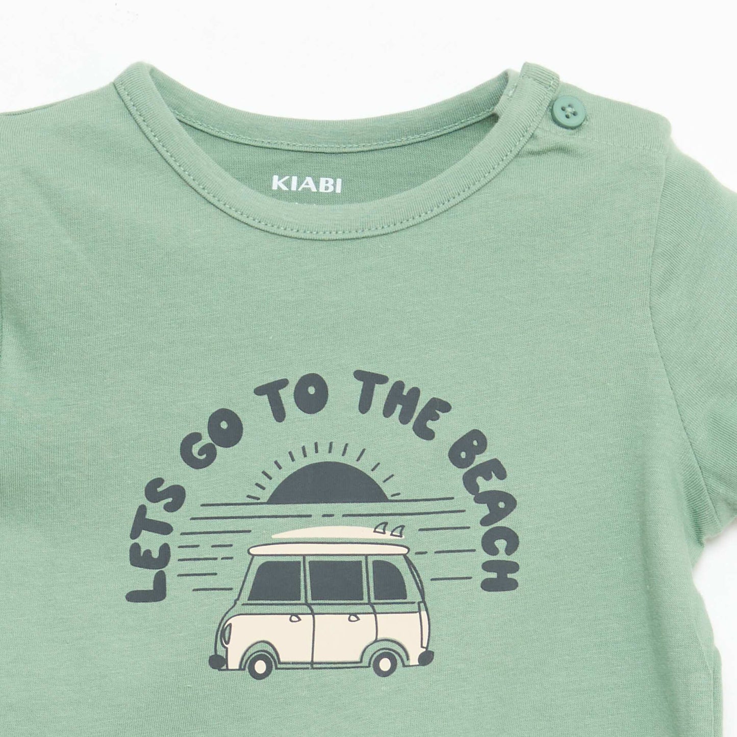 T-shirt à manches courtes en jersey de coton VERT