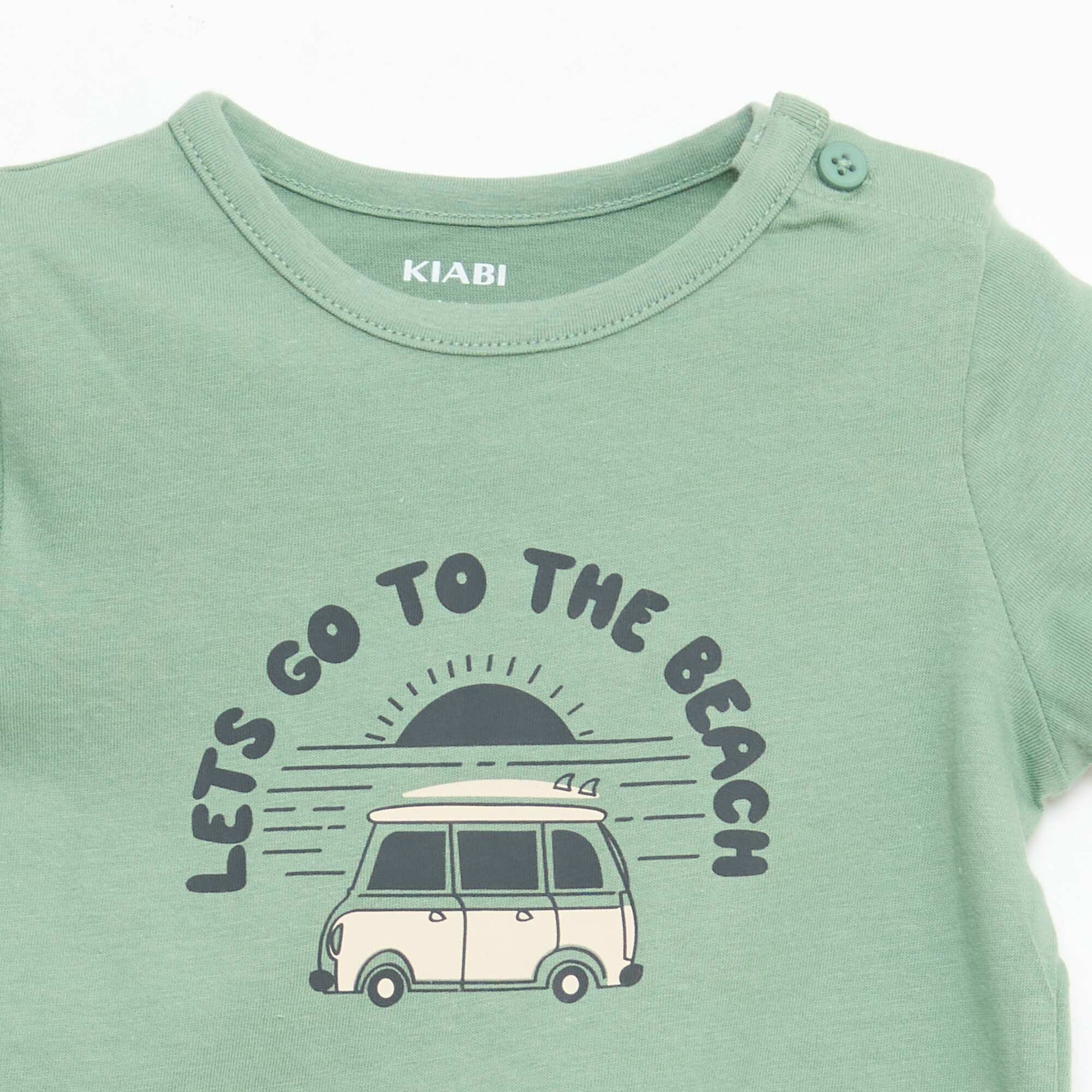 T-shirt à manches courtes en jersey de coton VERT