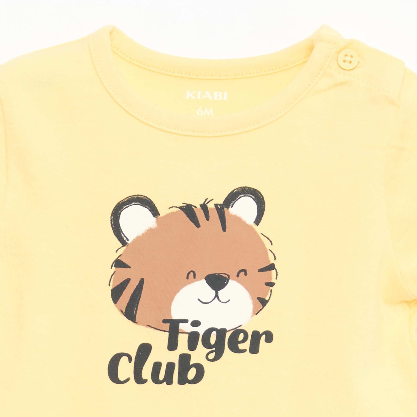 T-shirt à manches courtes en jersey de coton JAUNE