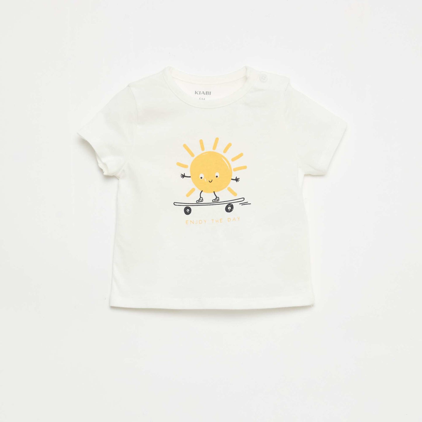 T-shirt à manches courtes en jersey de coton BLANC