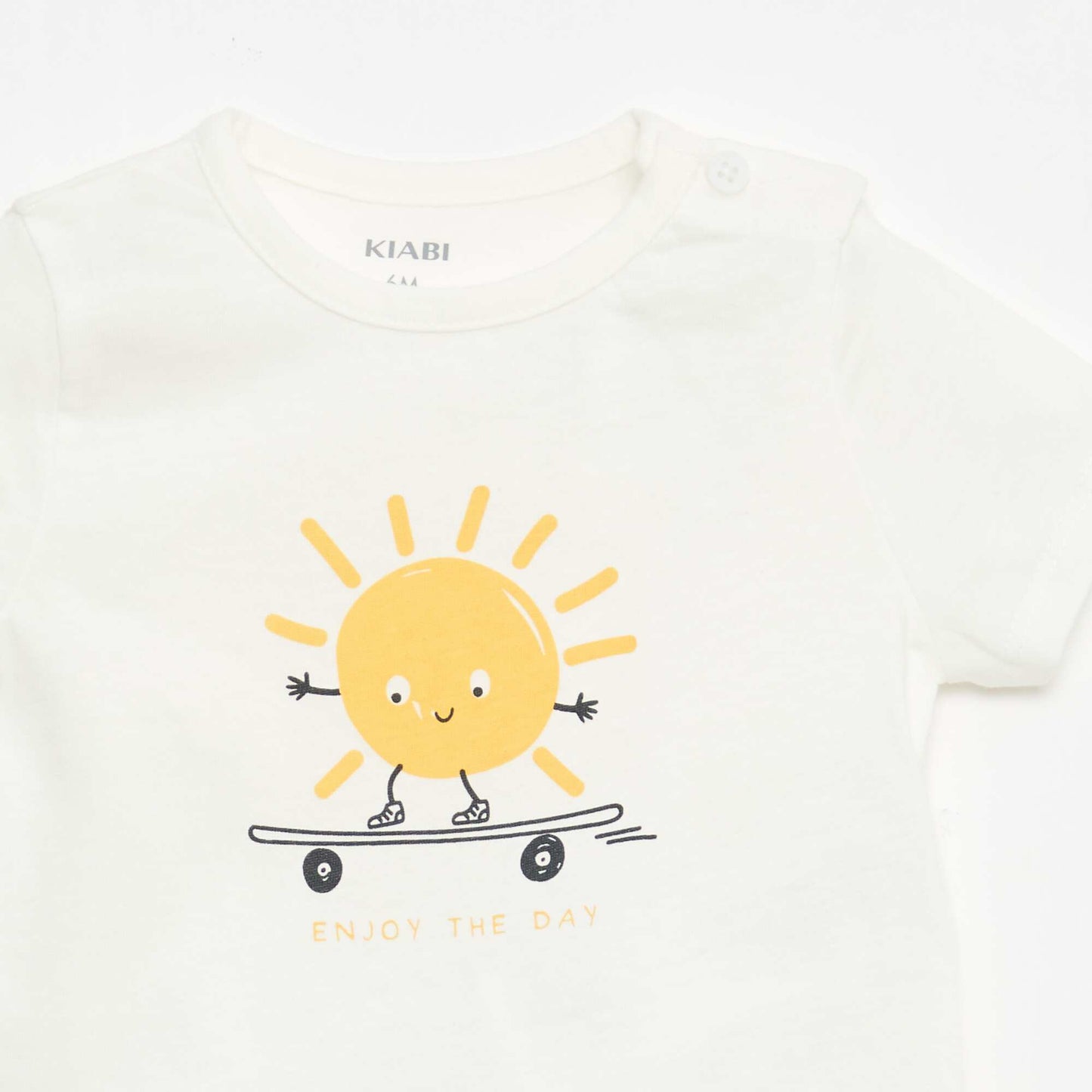 T-shirt à manches courtes en jersey de coton BLANC