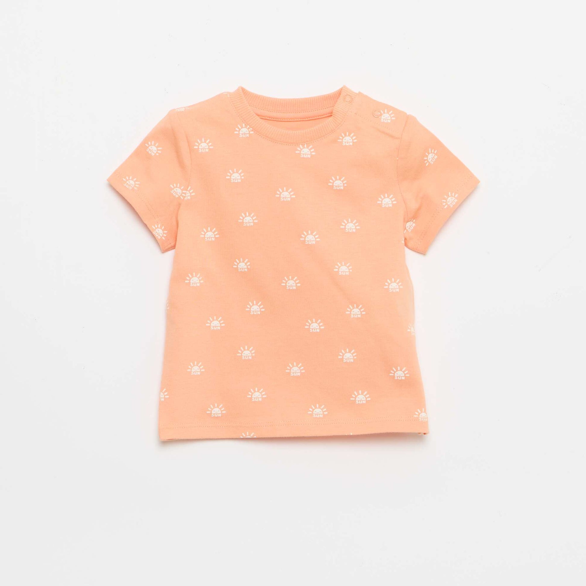 T-shirt uni en jersey coton ORANGE