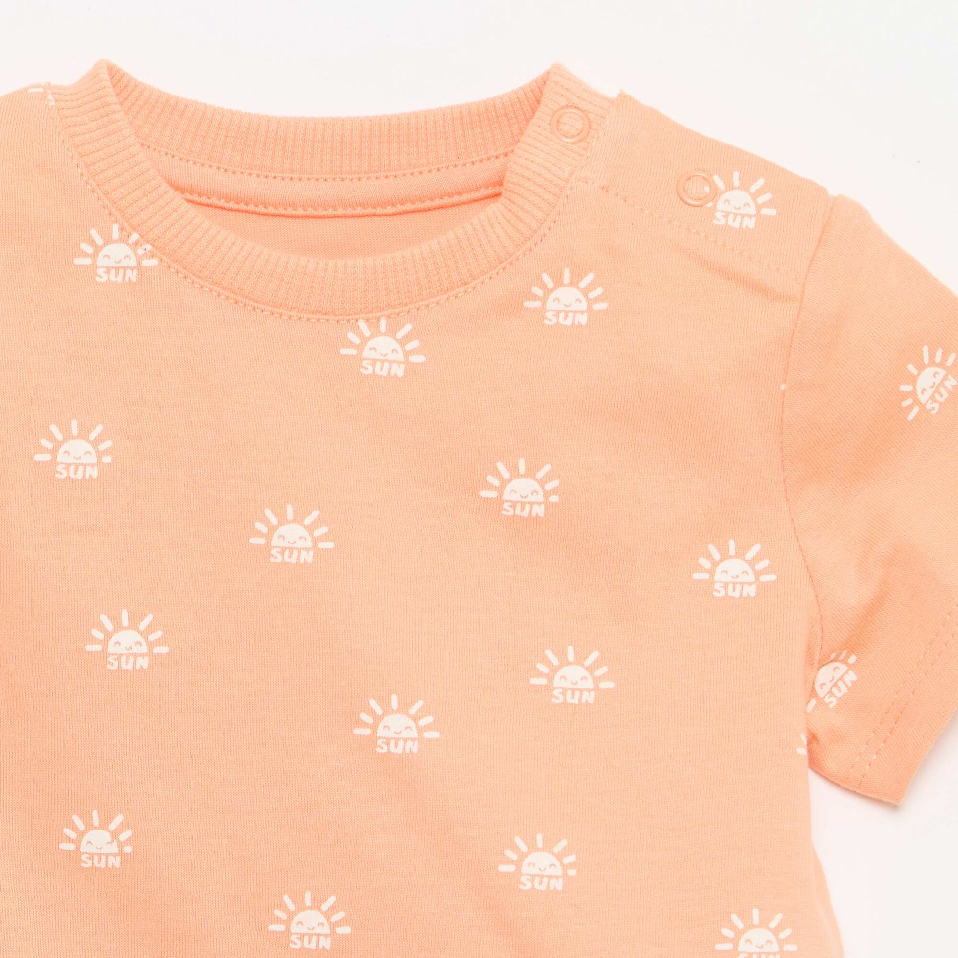 T-shirt uni en jersey coton ORANGE