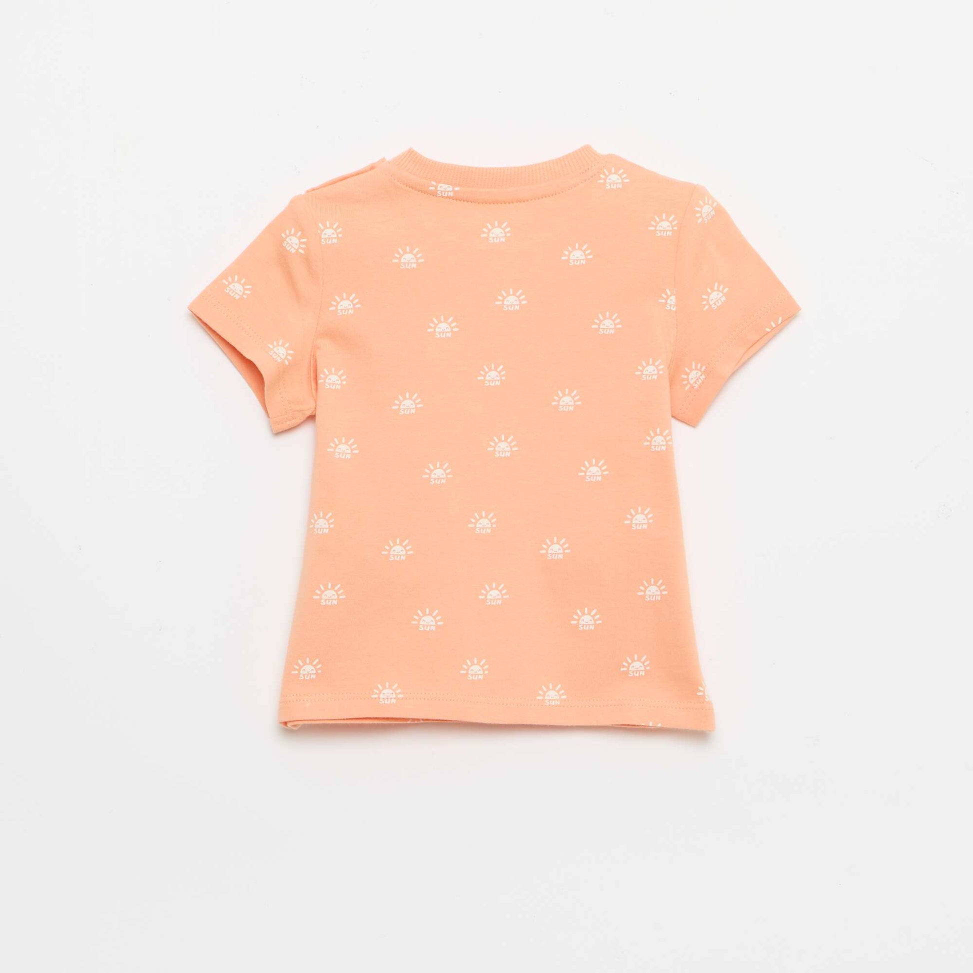 T-shirt uni en jersey coton ORANGE