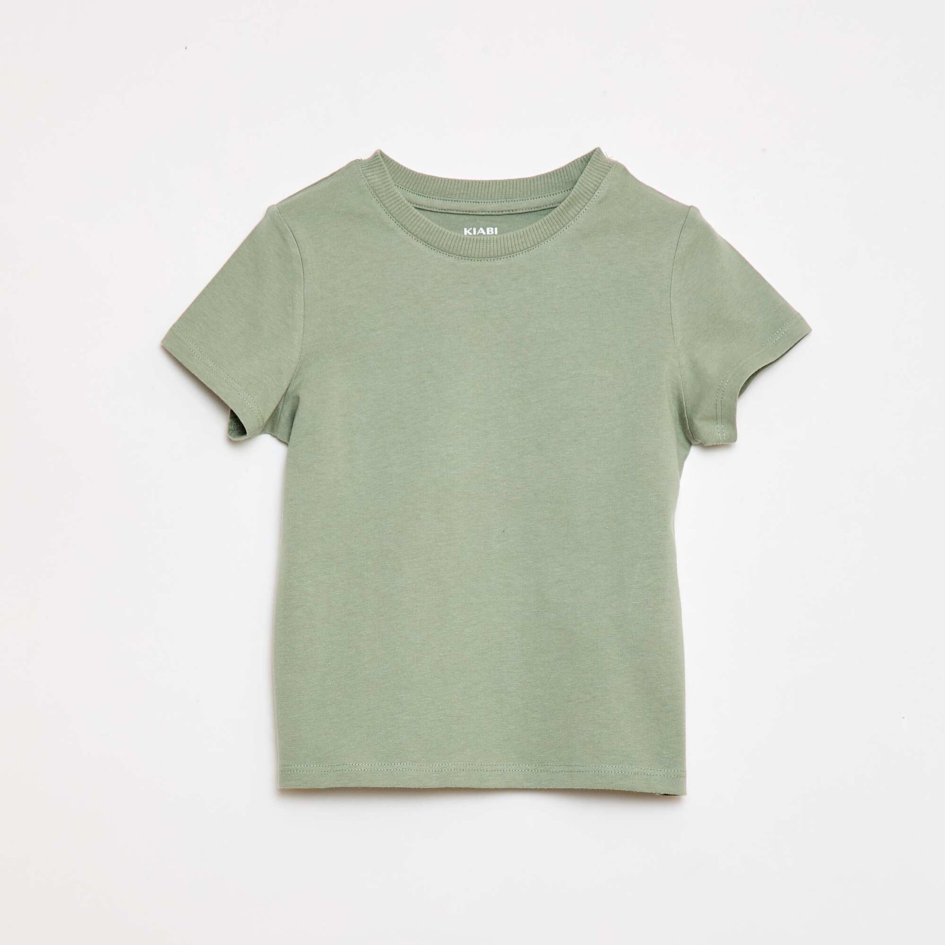 T-shirt uni en jersey coton VERT