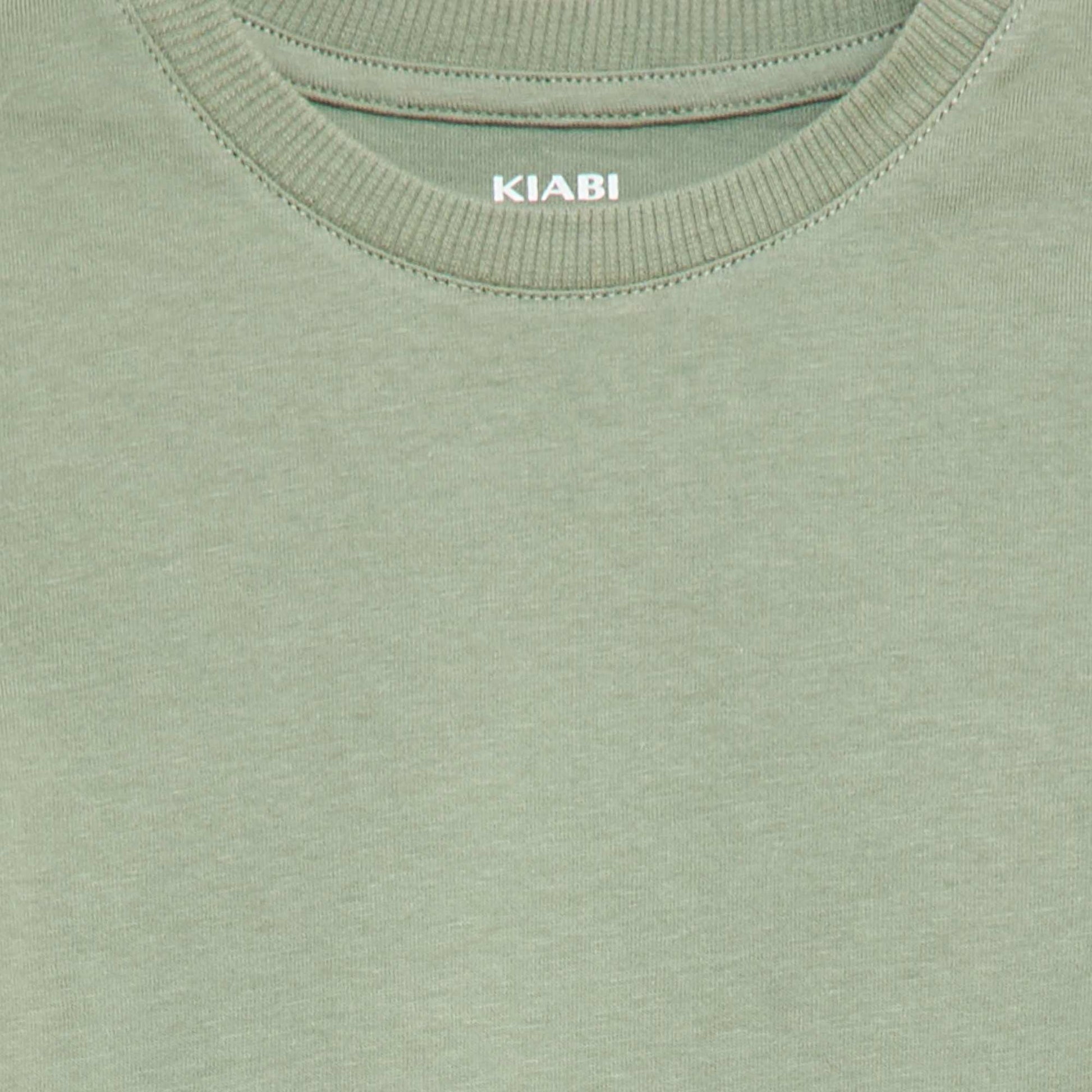 T-shirt uni en jersey coton VERT