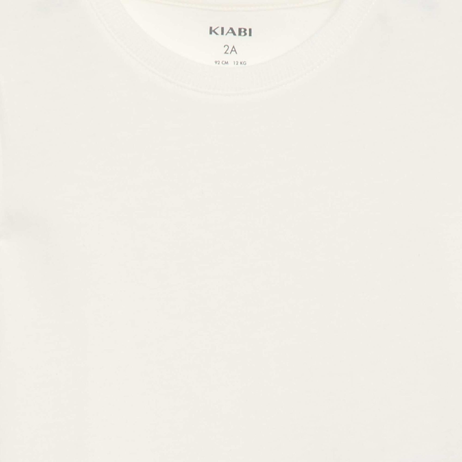 T-shirt uni en jersey coton BLANC