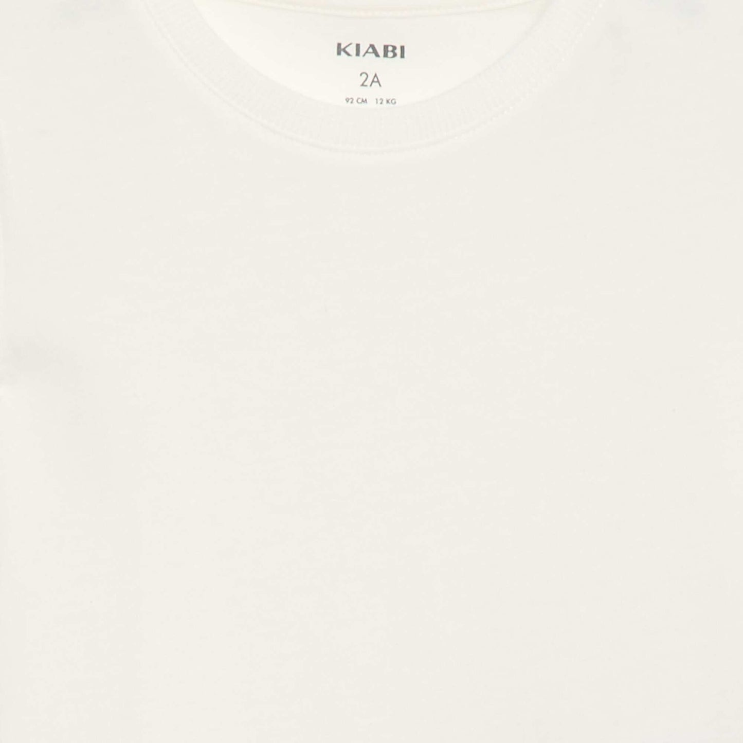 T-shirt uni en jersey coton BLANC