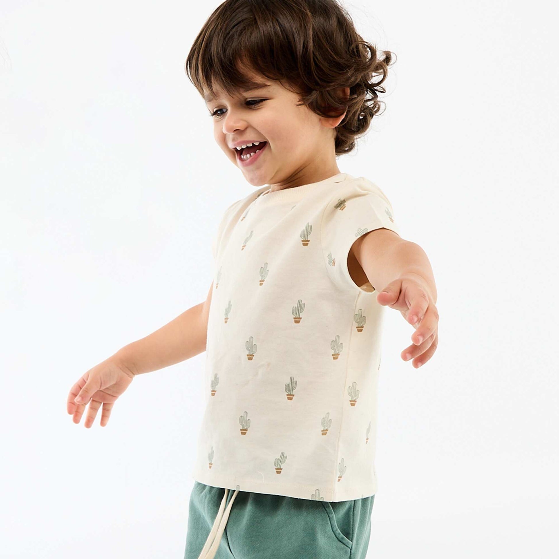 T-shirt uni en jersey coton BLANC