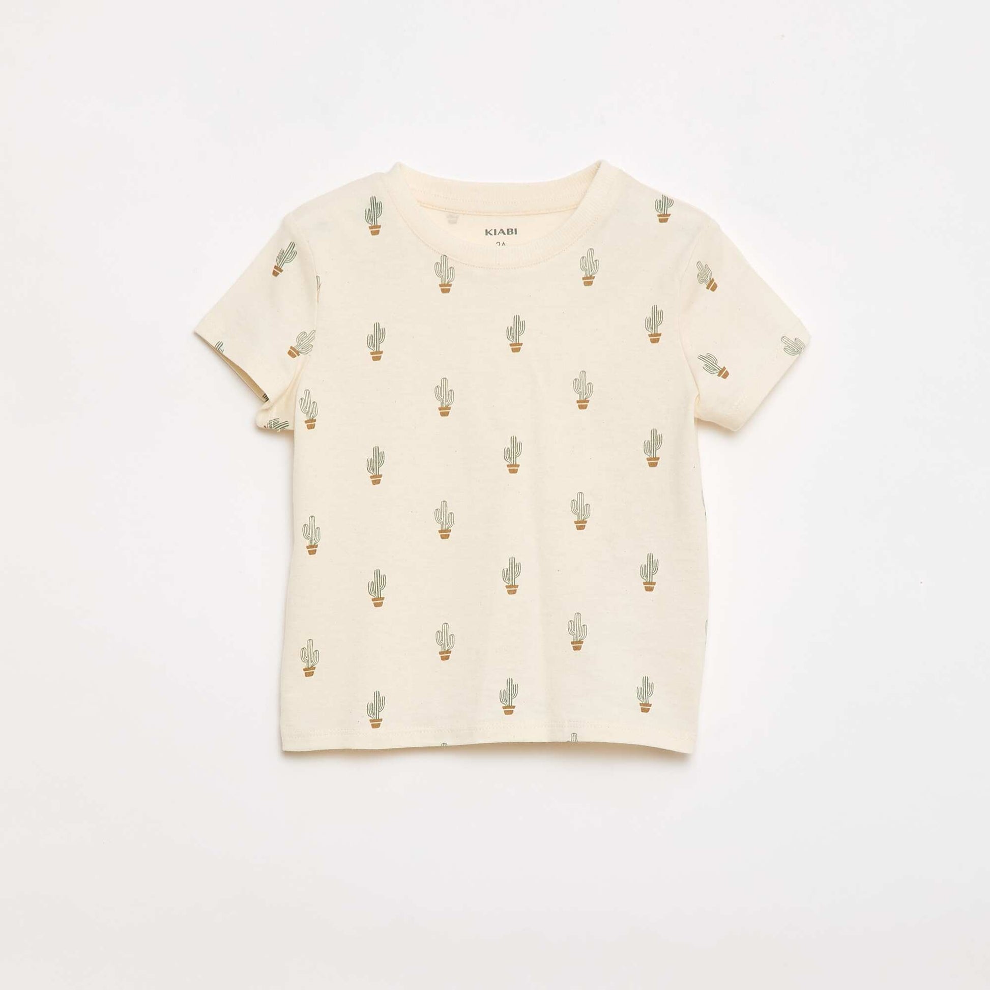 T-shirt uni en jersey coton BLANC