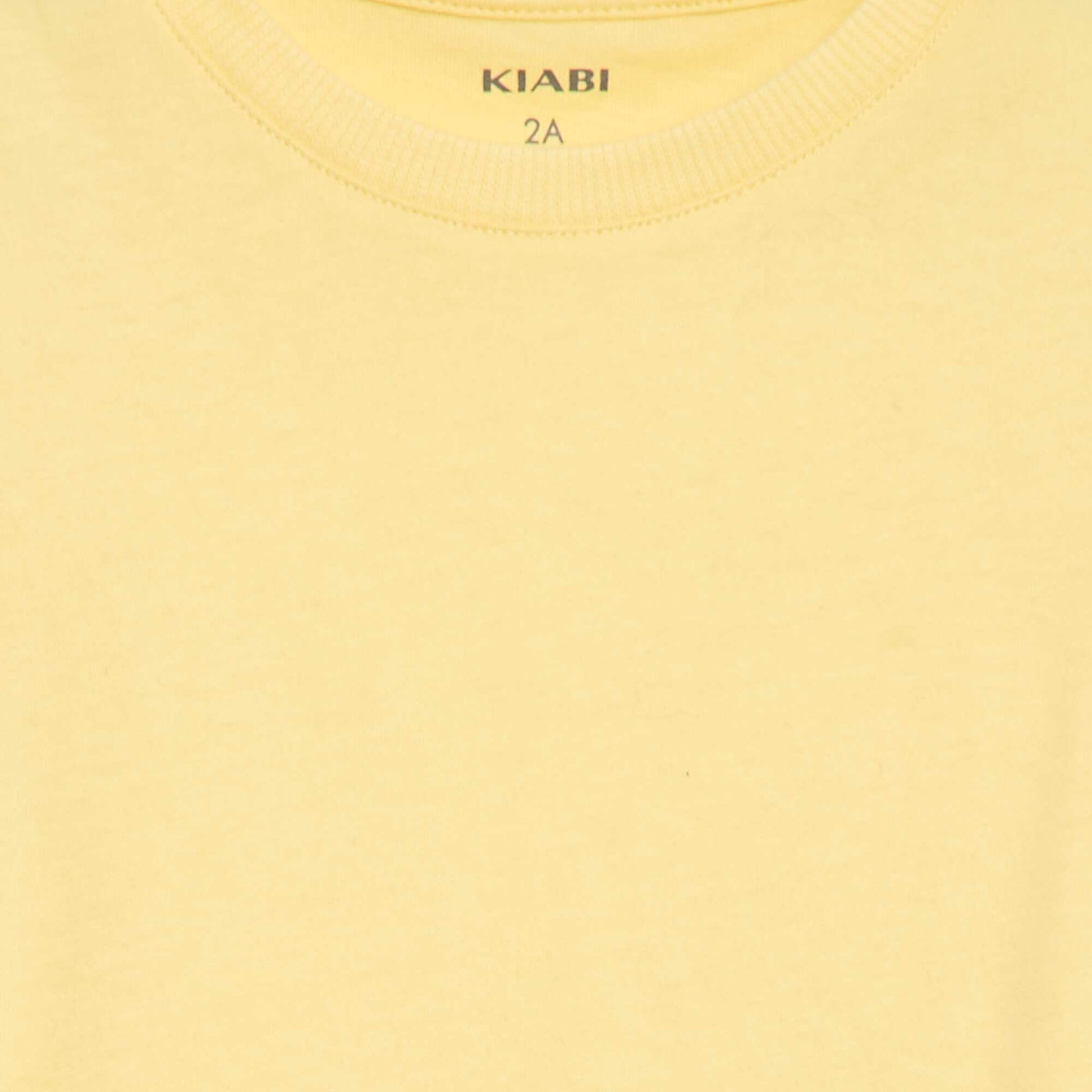 T-shirt uni en jersey coton JAUNE